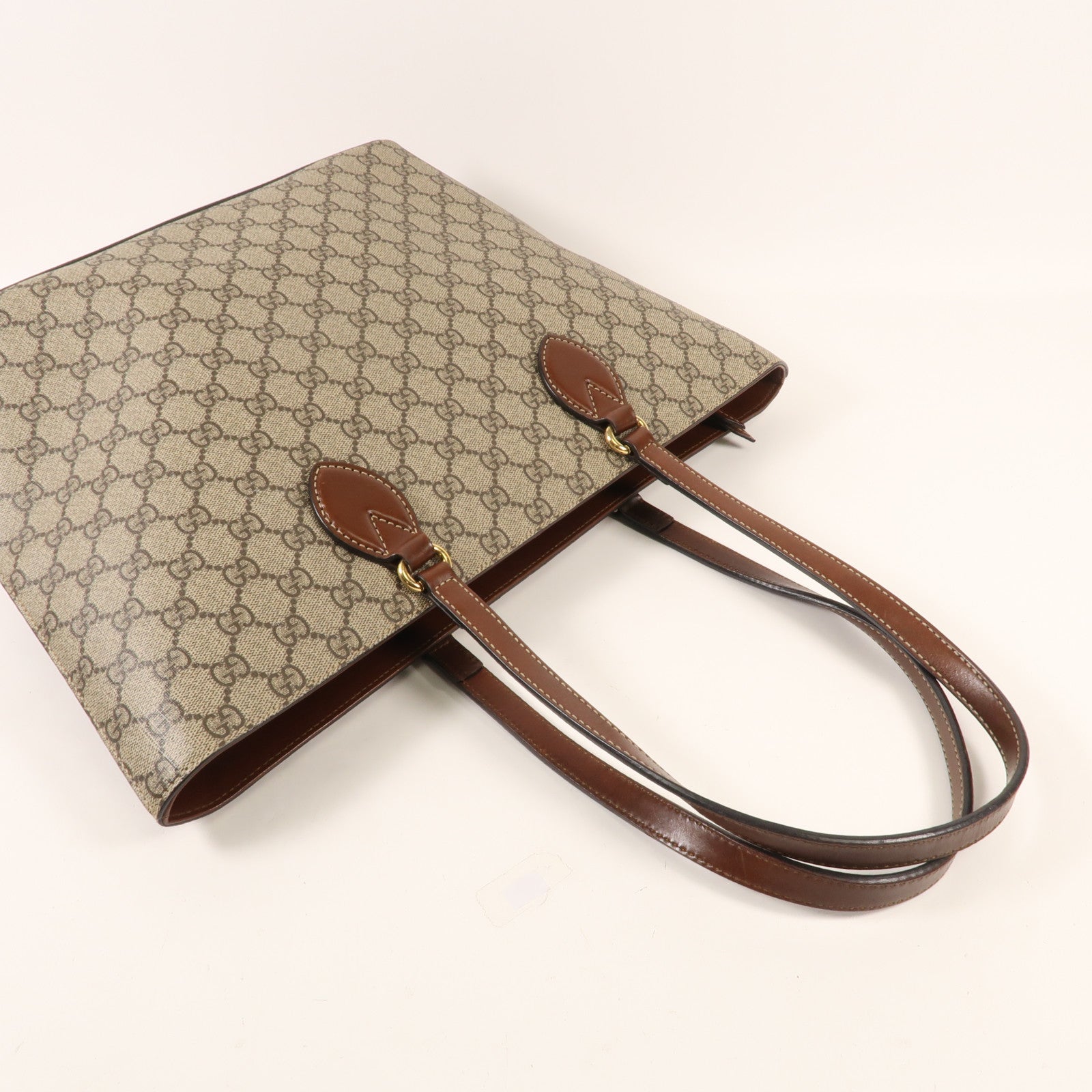 GUCCI 塗層帆布Tote Bag金扣手挽袋