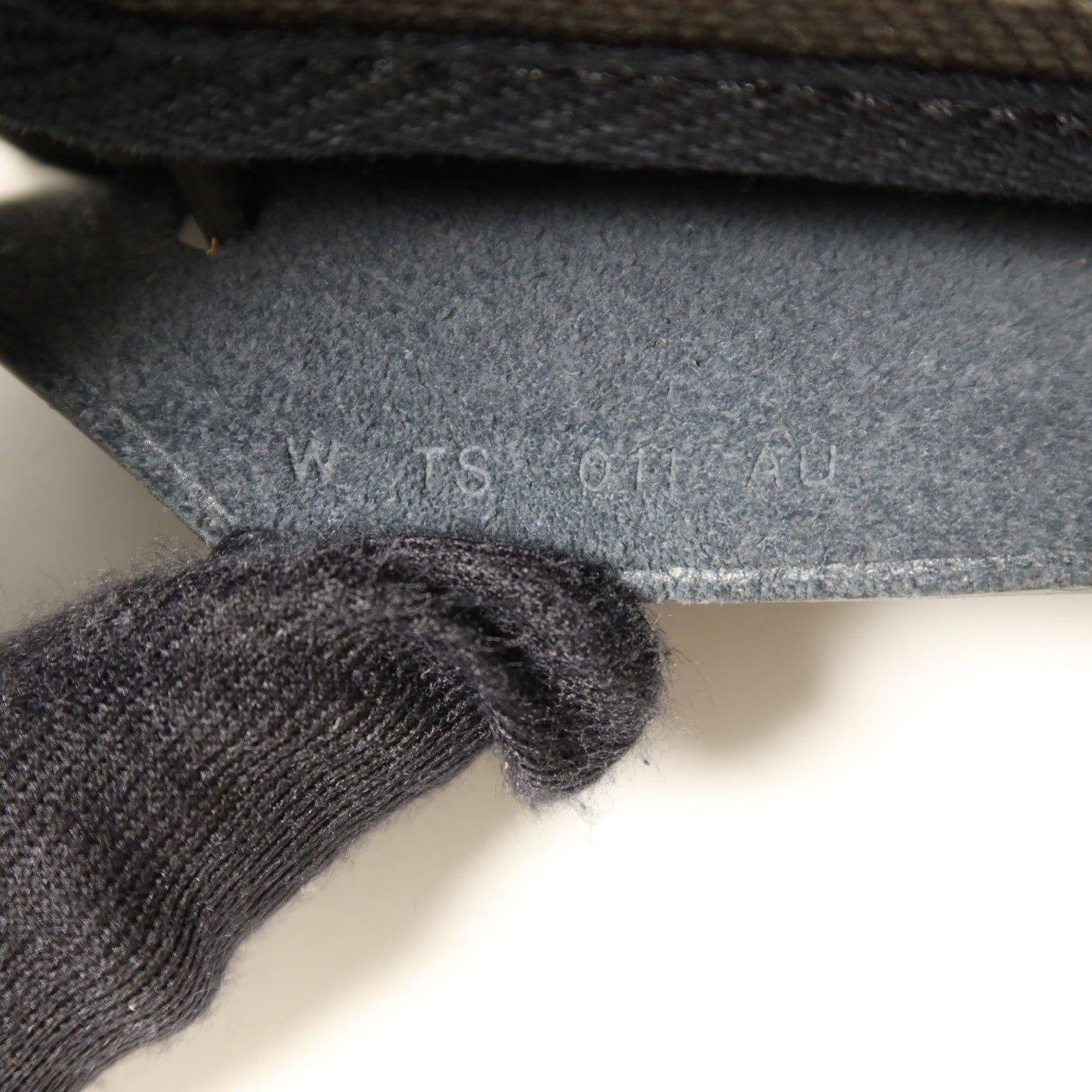 HERMES 帆布Mini Herbag銀扣肩背袋Vert de Gris/Noir