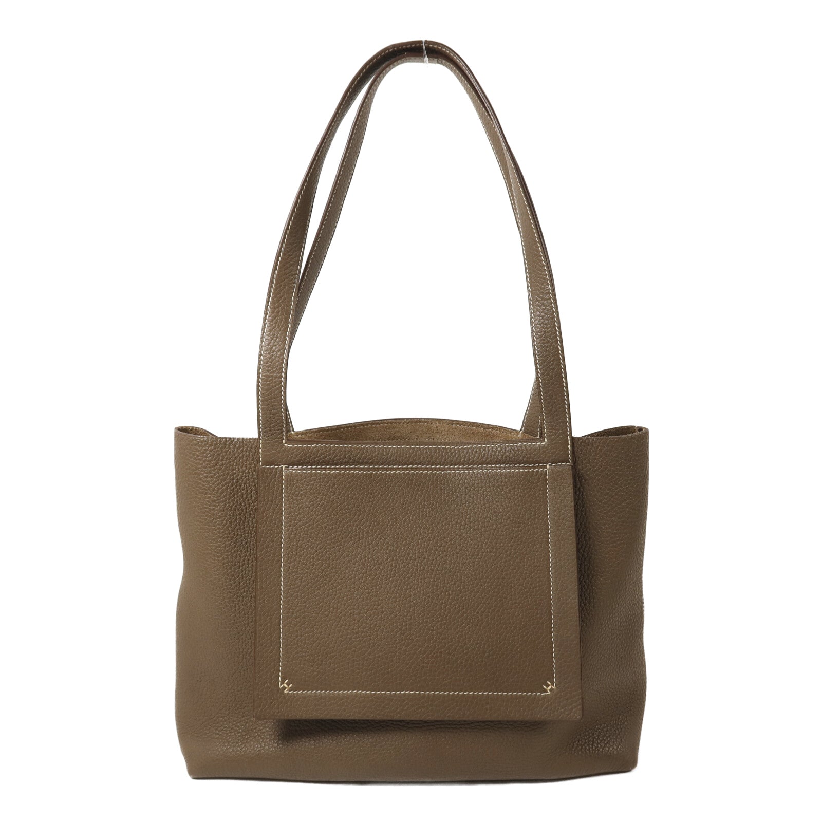 HERMES Clemence皮革Cabasellier 31手挽袋Etoupe