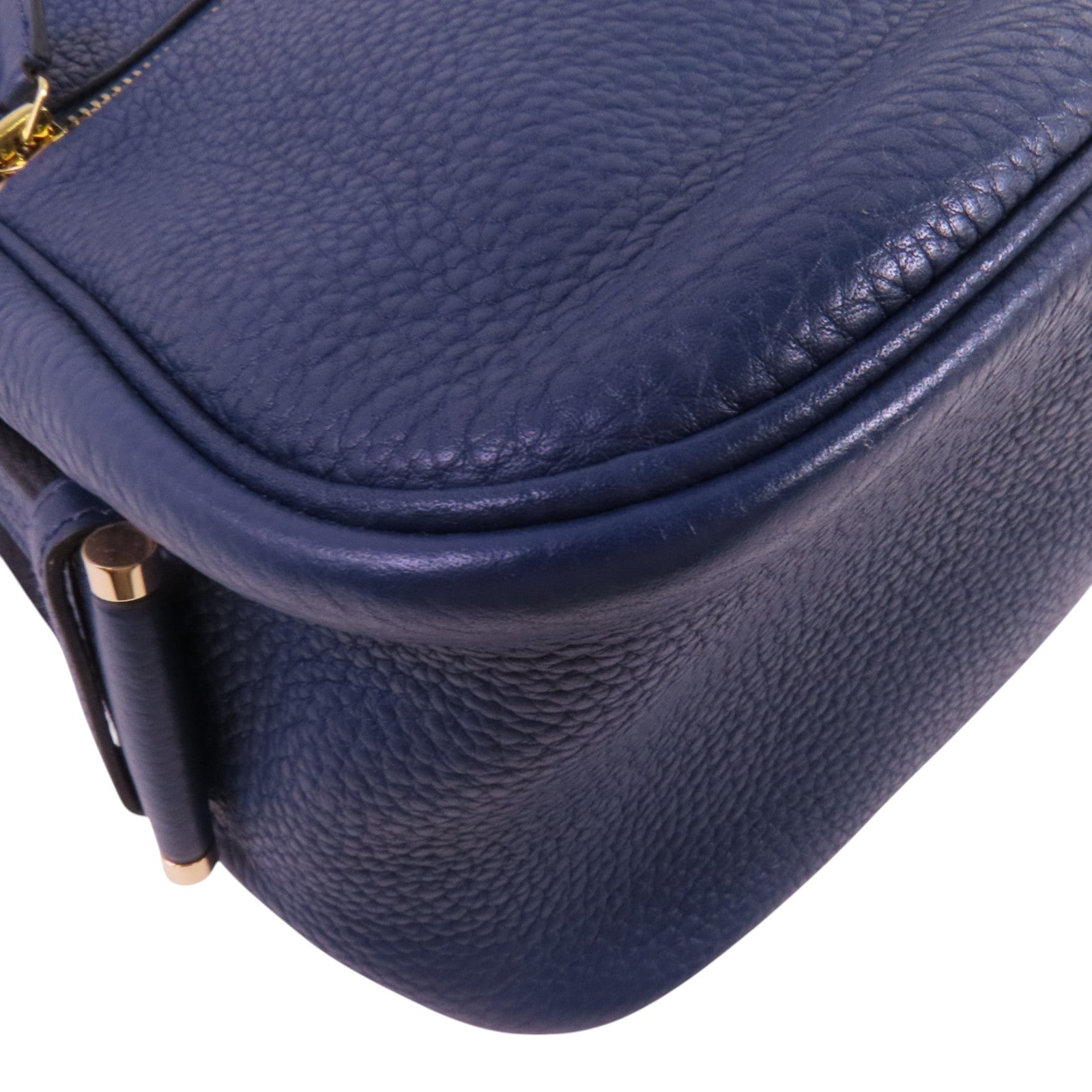 HERMES Clemence皮革Bourlingue Bag金扣肩背袋