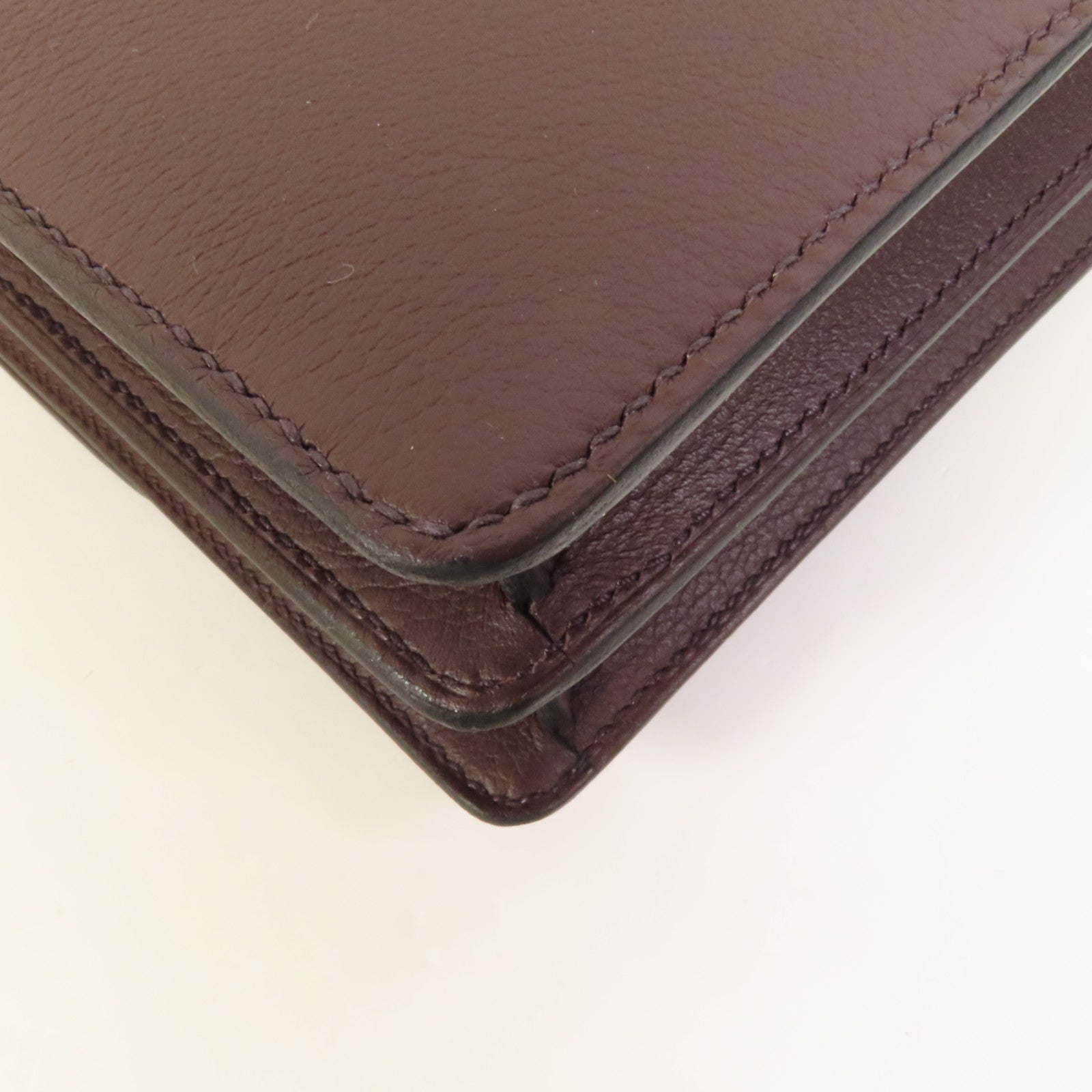 HERMES Evercolor皮革Mini Roulis銀扣肩背袋Rouge Sellier/Bleu Saphir