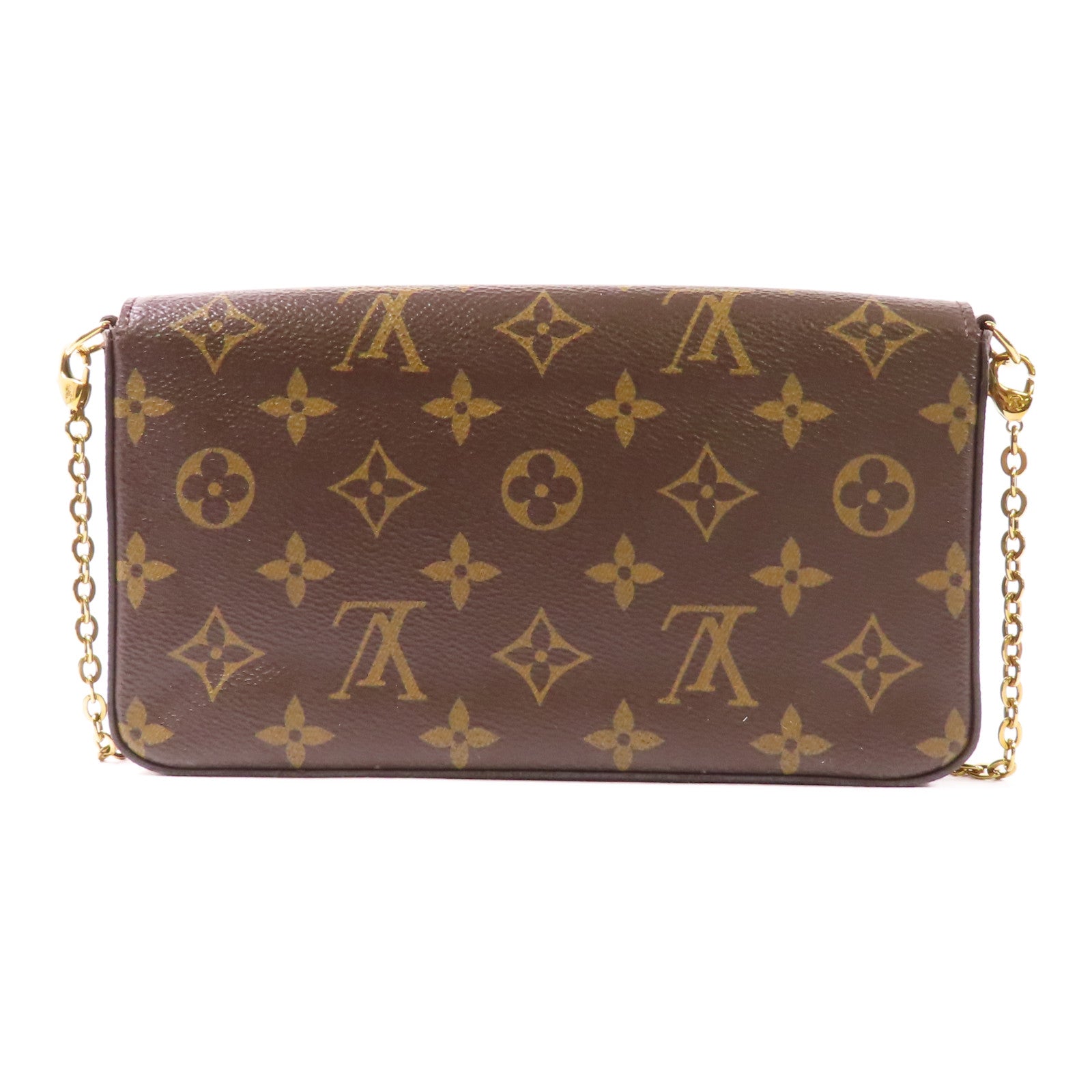 LOUIS VUITTON LV GHW Pochette Felicie Chain Shoulder Bag M61276 Monogram Brown