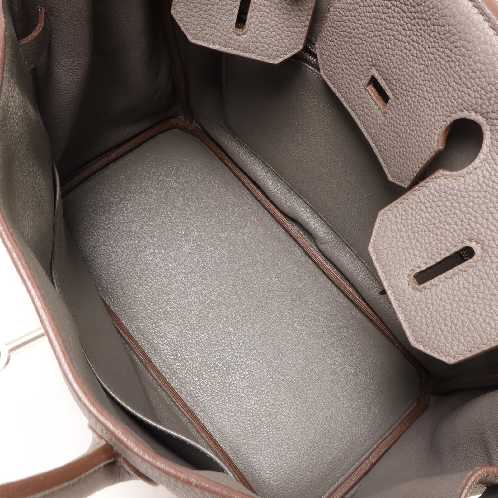 HERMES Togo皮革Birkin 30手挽袋Etain