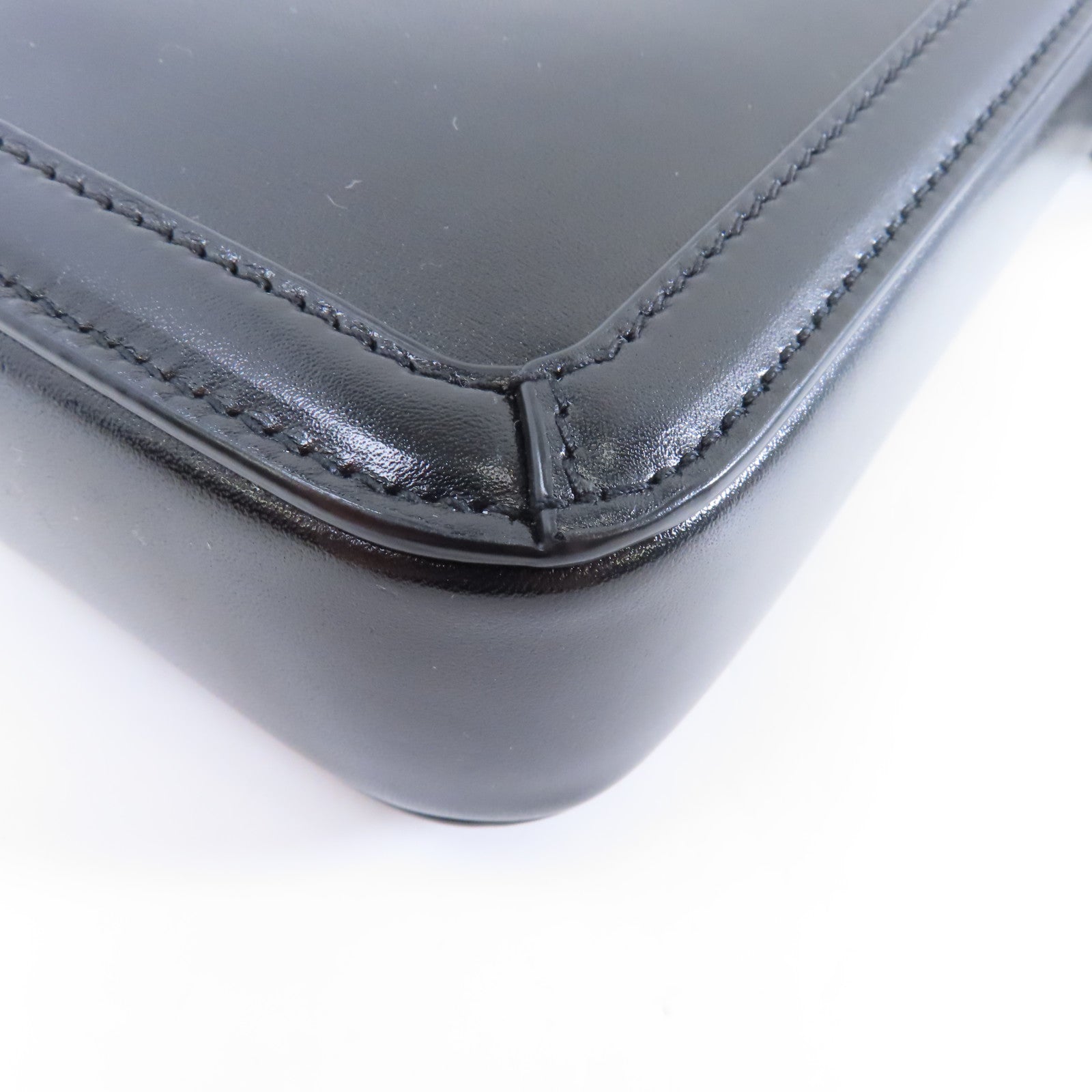 SAINT LAURENT 牛皮皮革Solferino Bag銀扣肩背袋黑色