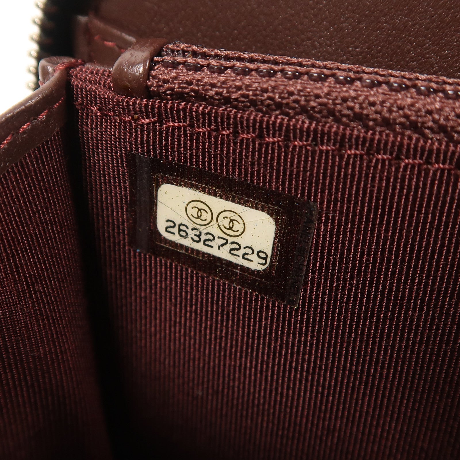 CHANEL 羊皮皮革Zipper Long Wallet銀扣長錢包