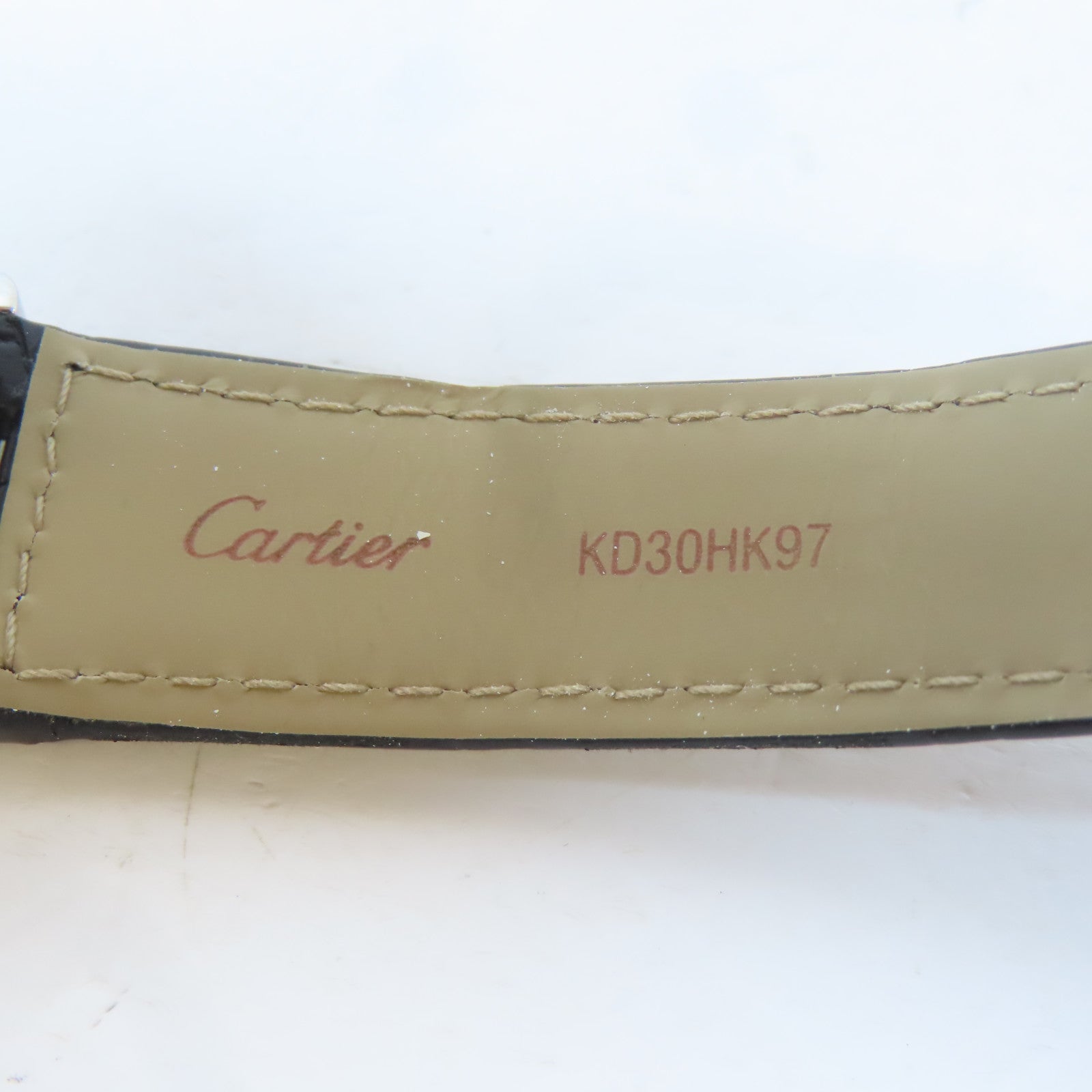 CARTIER Pasha C不鏽鋼/皮革手錶自動機芯黑色#15.25cm