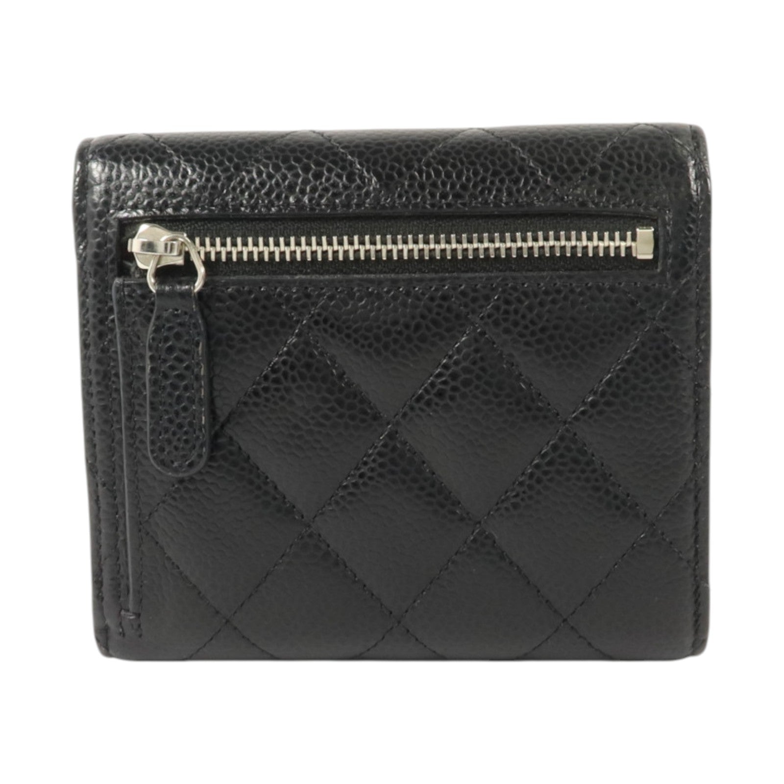 CHANEL 牛皮皮革Classic Small Flap Wallet銀扣錢包