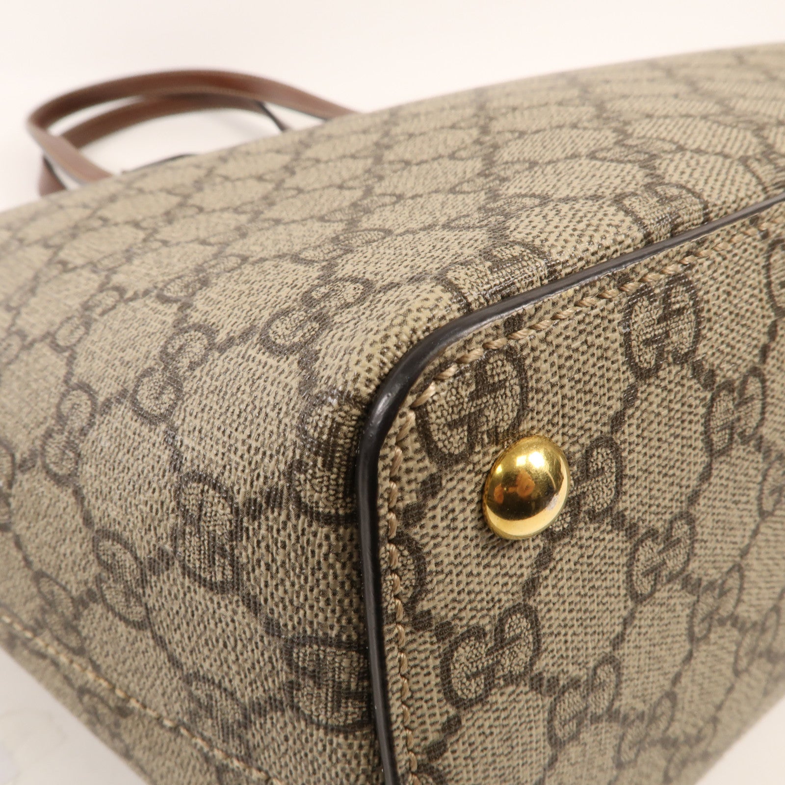 GUCCI 塗層帆布Tote Bag金扣手挽袋