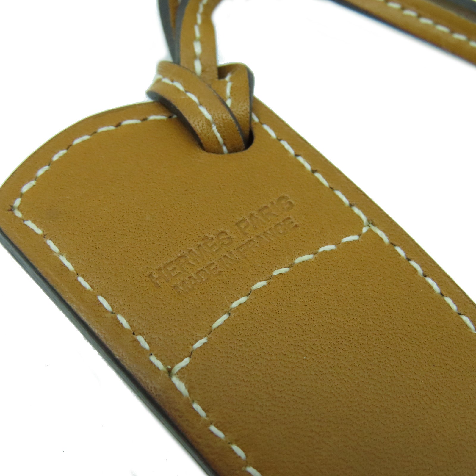 HERMES 【激減優惠】Swift皮革Paddock Boot Charm掛飾啡色/米色