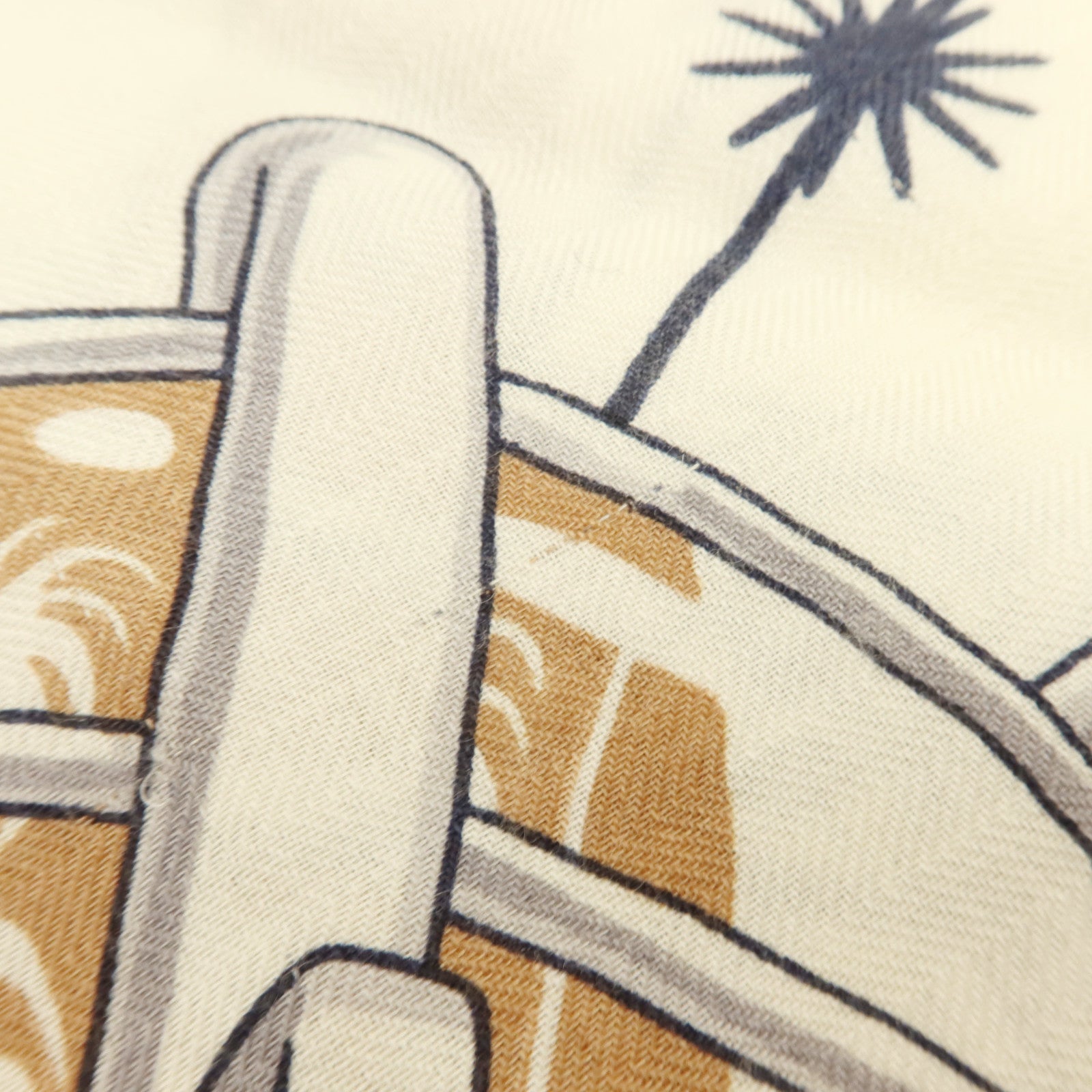 HERMES 羊絨/絲質Scarf 140x140cm絲巾