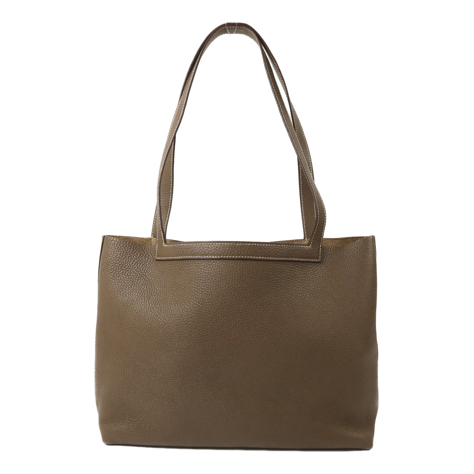 HERMES Clemence皮革Cabasellier 31手挽袋Etoupe