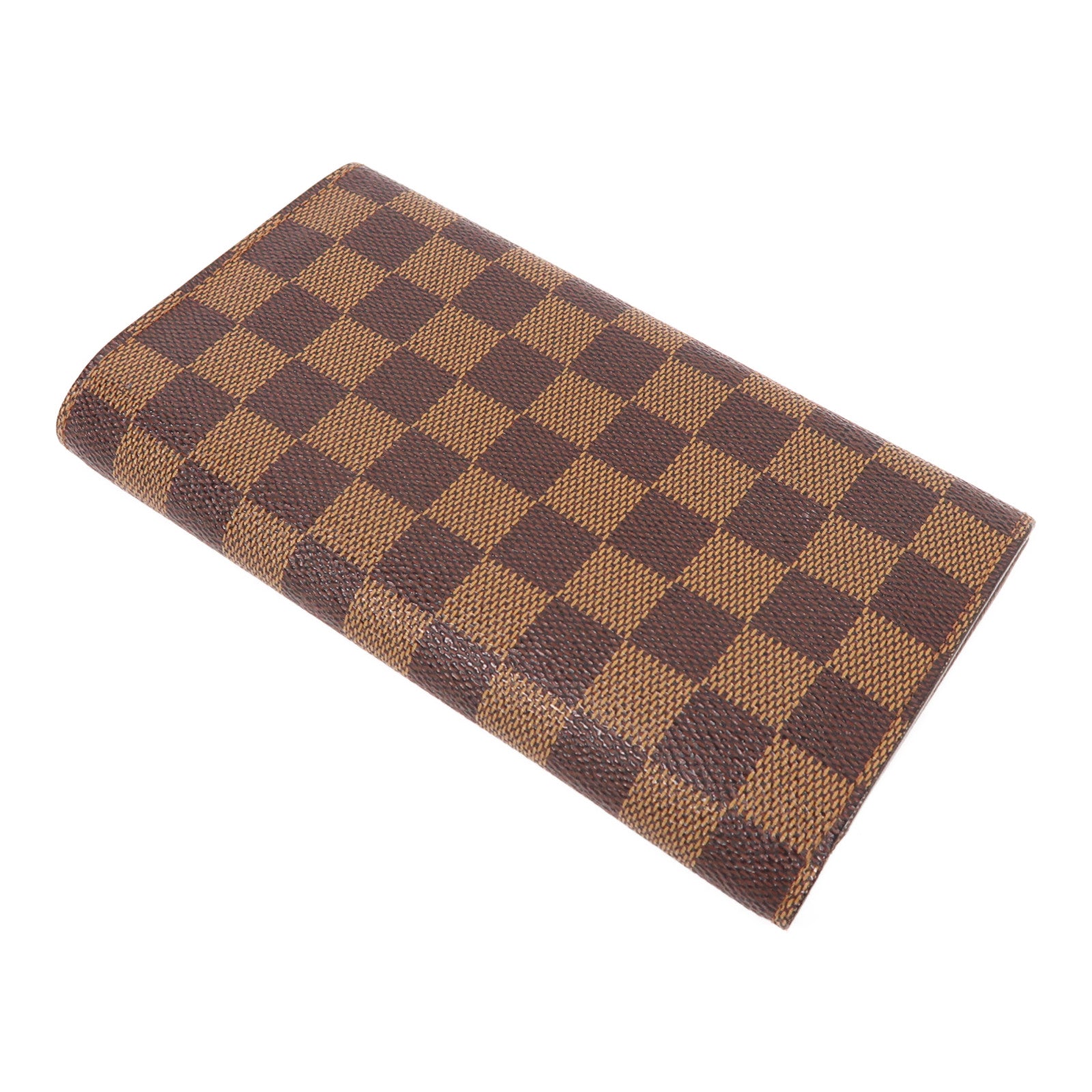 LOUIS VUITTON Damier Ebene Long Wallet金扣長錢包啡色