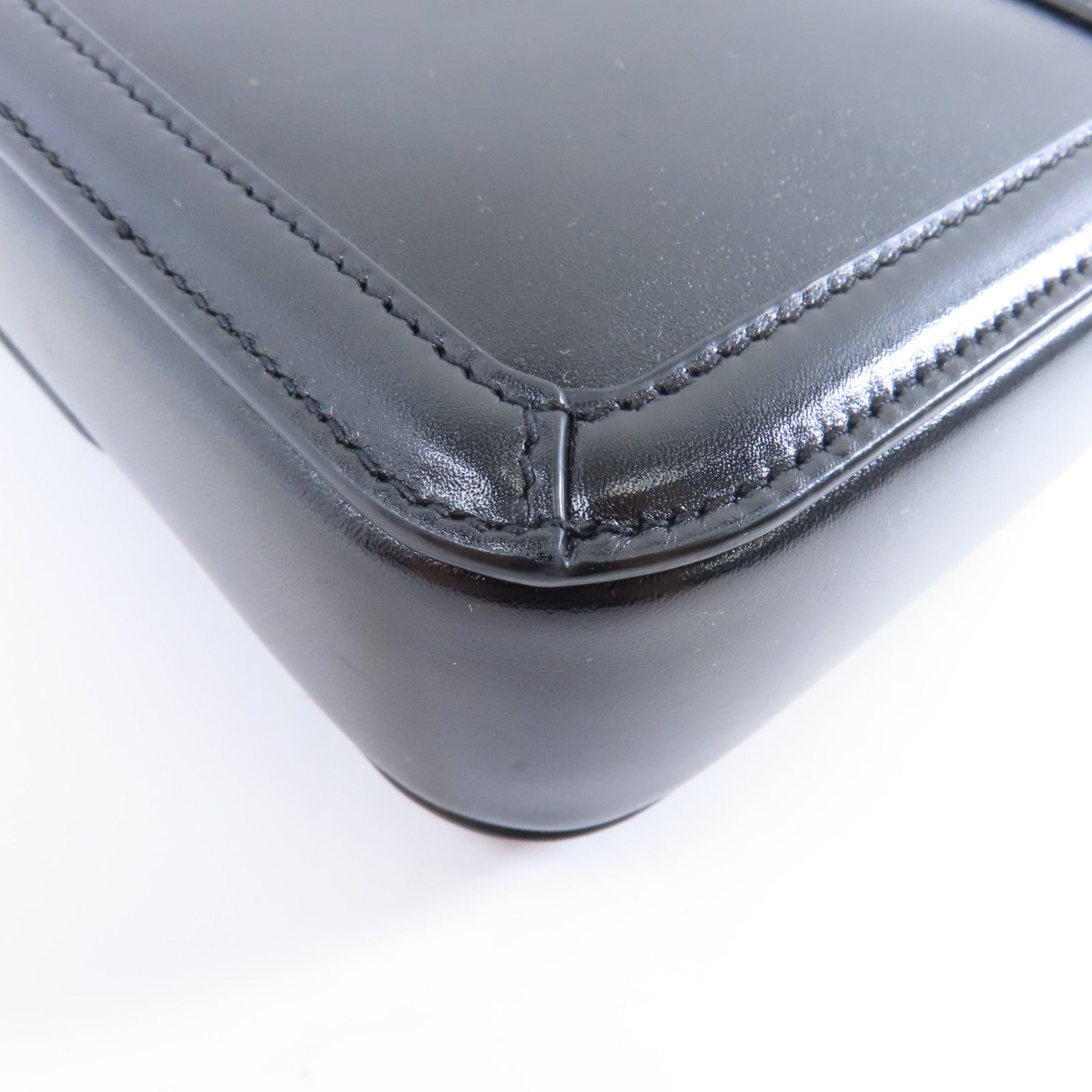 SAINT LAURENT 牛皮皮革Solferino Bag銀扣肩背袋黑色