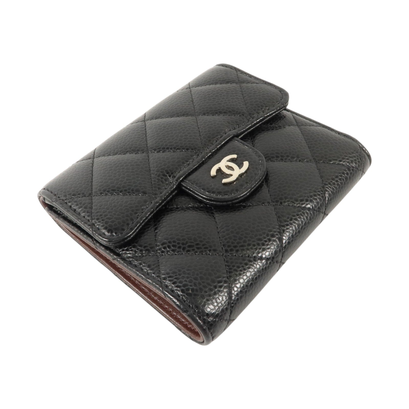 CHANEL 牛皮皮革Classic Small Flap Wallet銀扣錢包