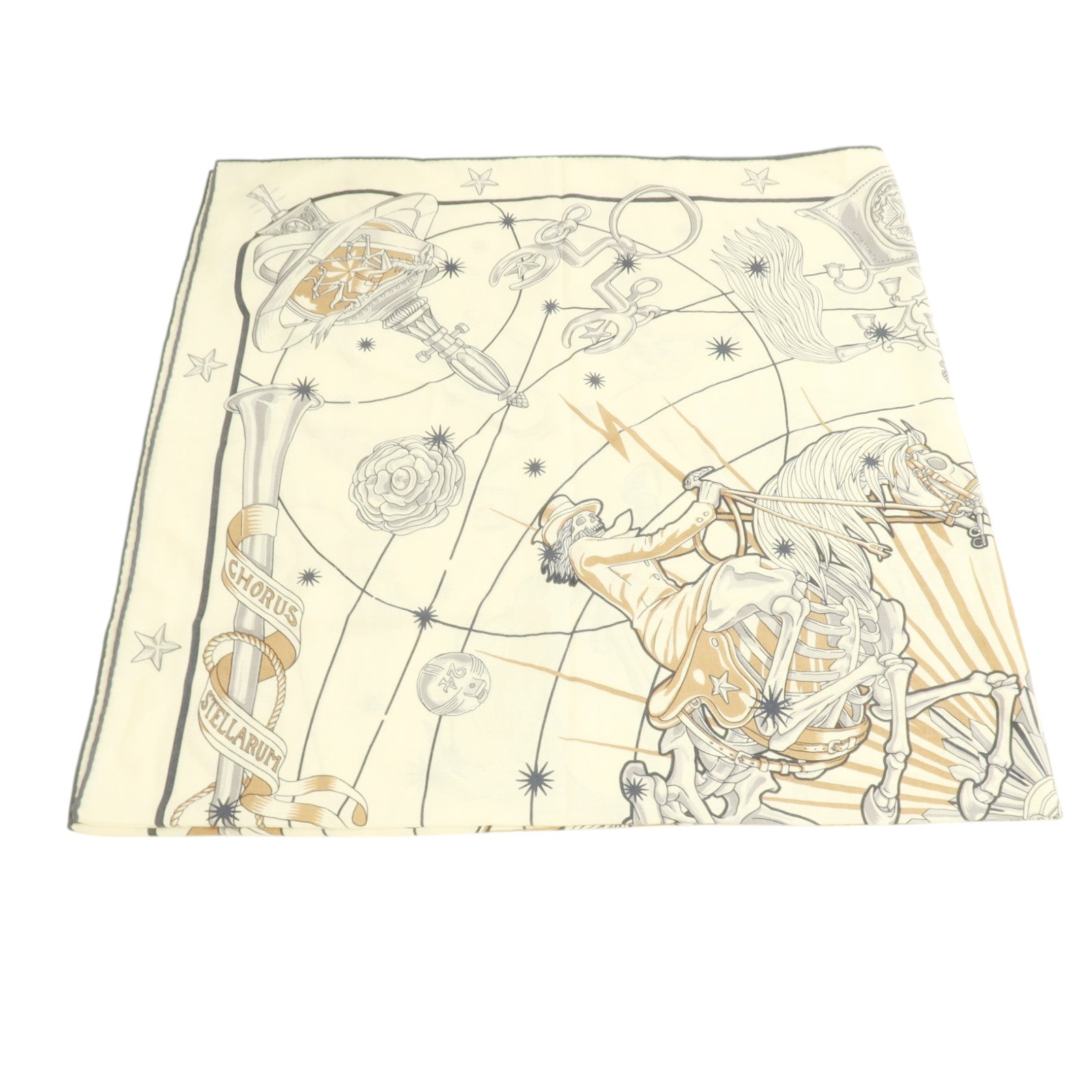 HERMES 羊絨/絲質Scarf 140x140cm絲巾