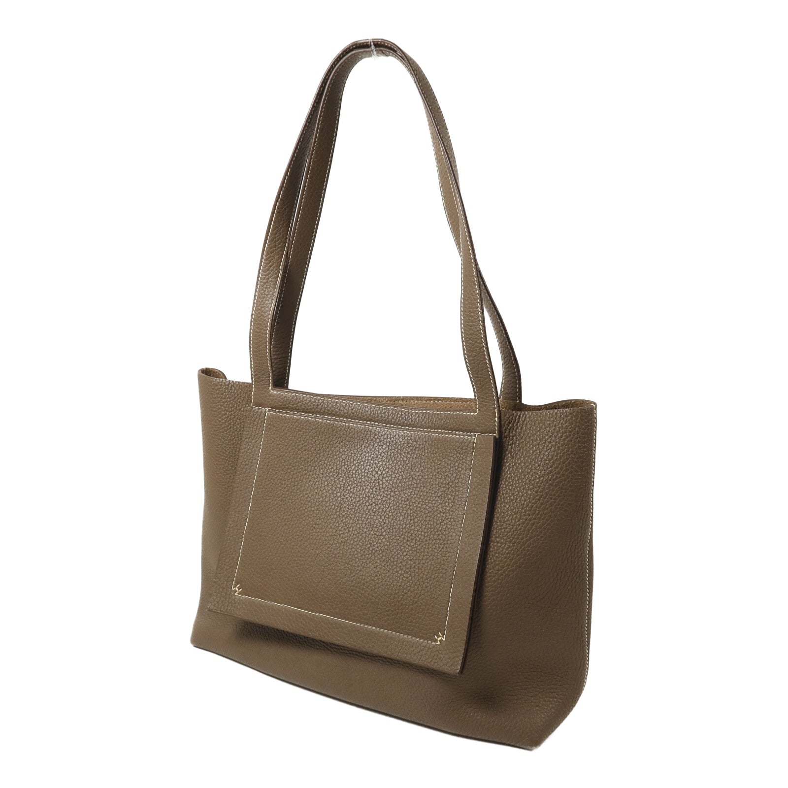 HERMES Clemence皮革Cabasellier 31手挽袋Etoupe
