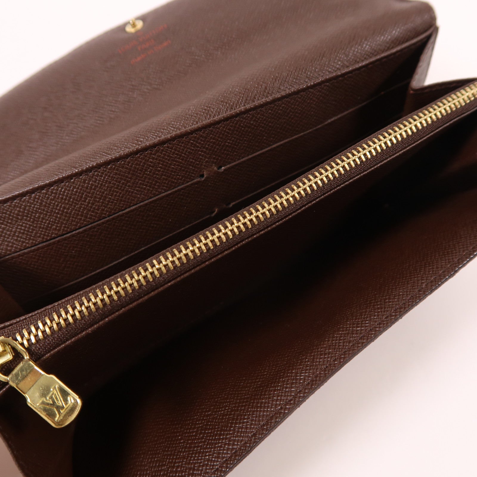 LOUIS VUITTON Damier Ebene Long Wallet金扣長錢包啡色