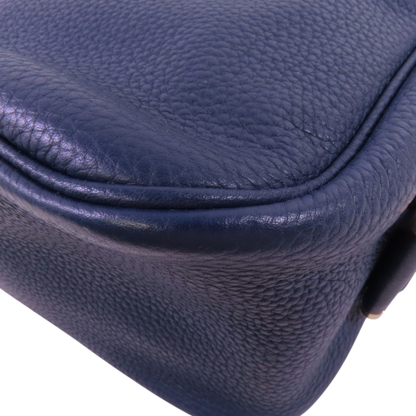 HERMES Clemence皮革Bourlingue Bag金扣肩背袋