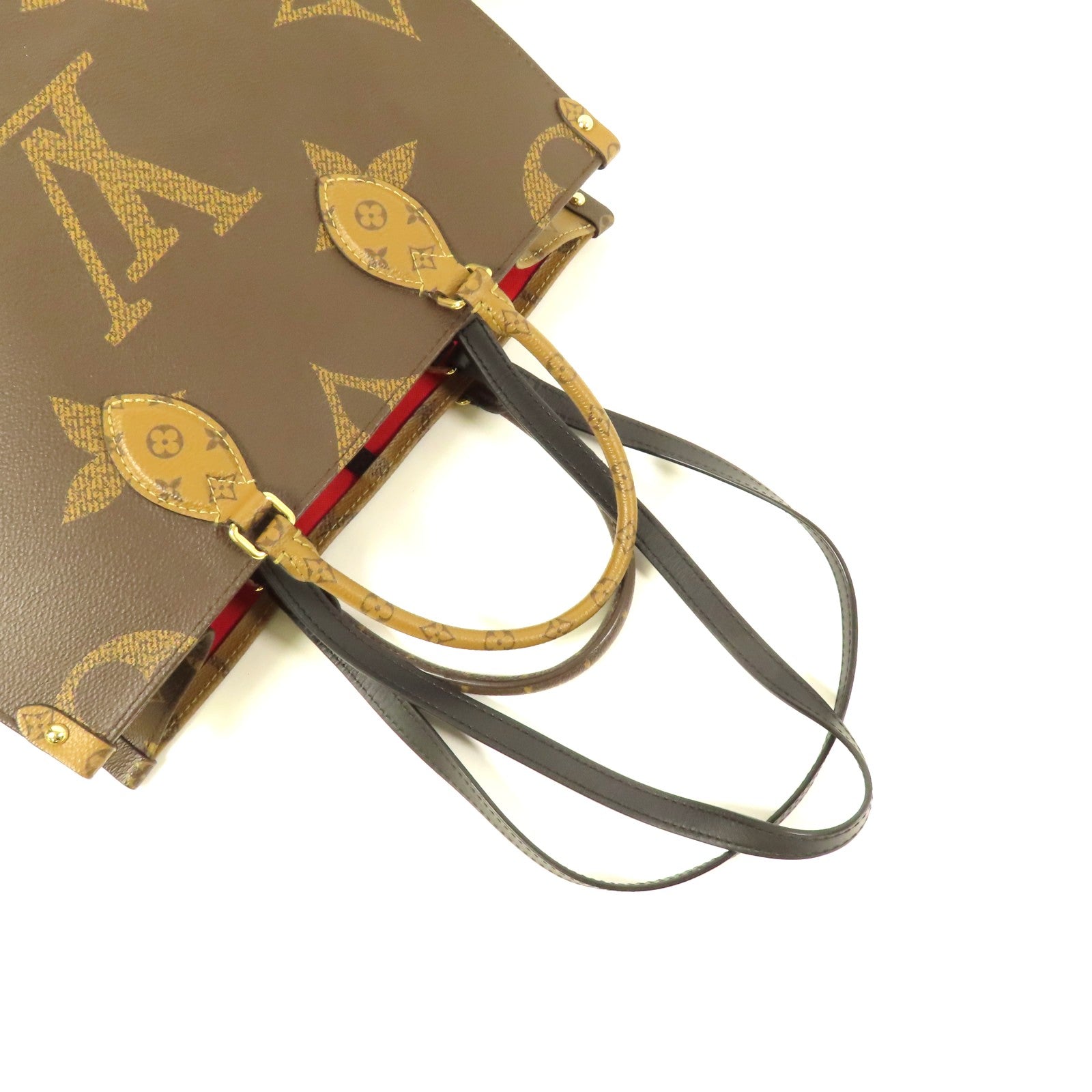 LOUIS VUITTON Monogram Giant On The Go MM金扣手挽肩背兩用袋