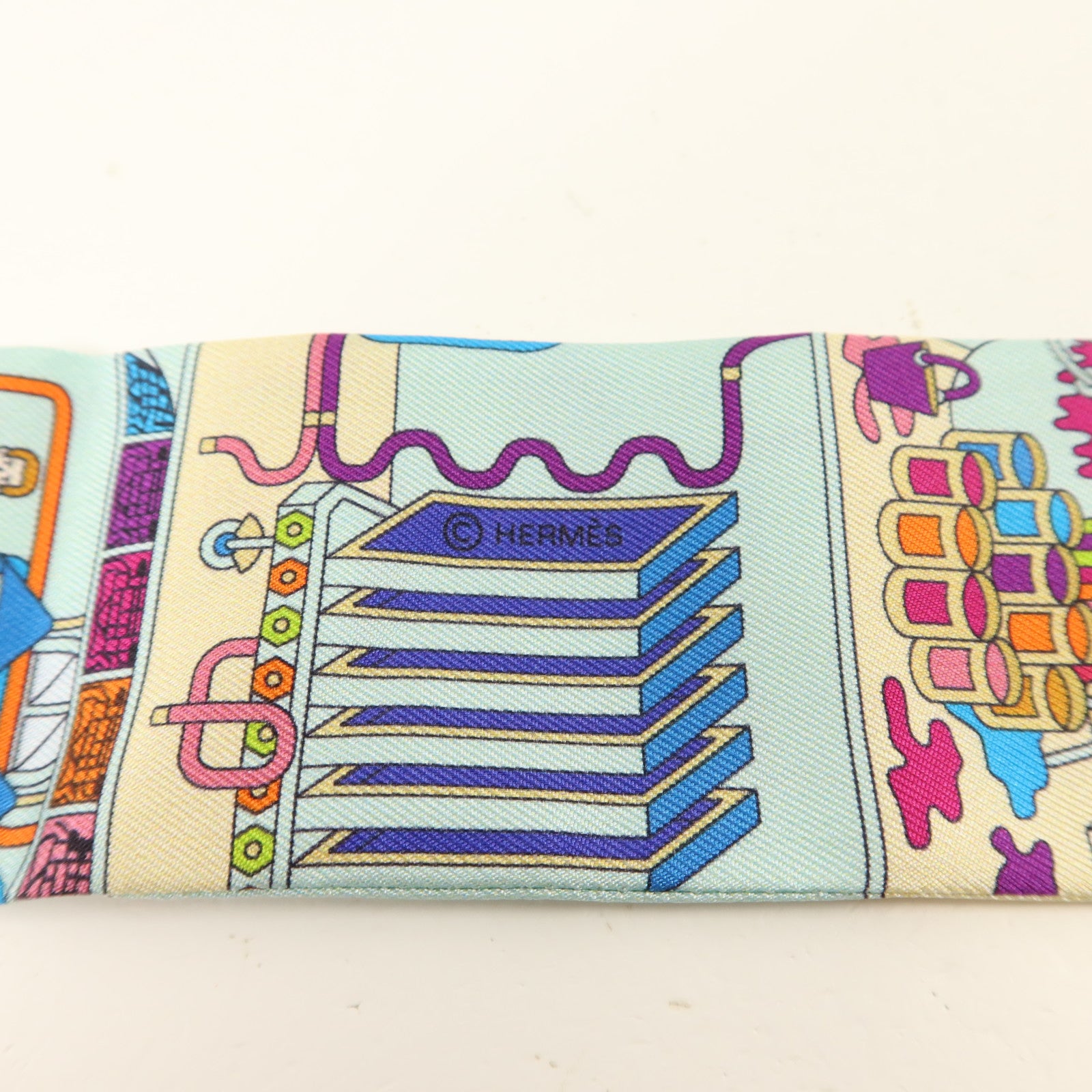 HERMES 絲質Twilly絲巾