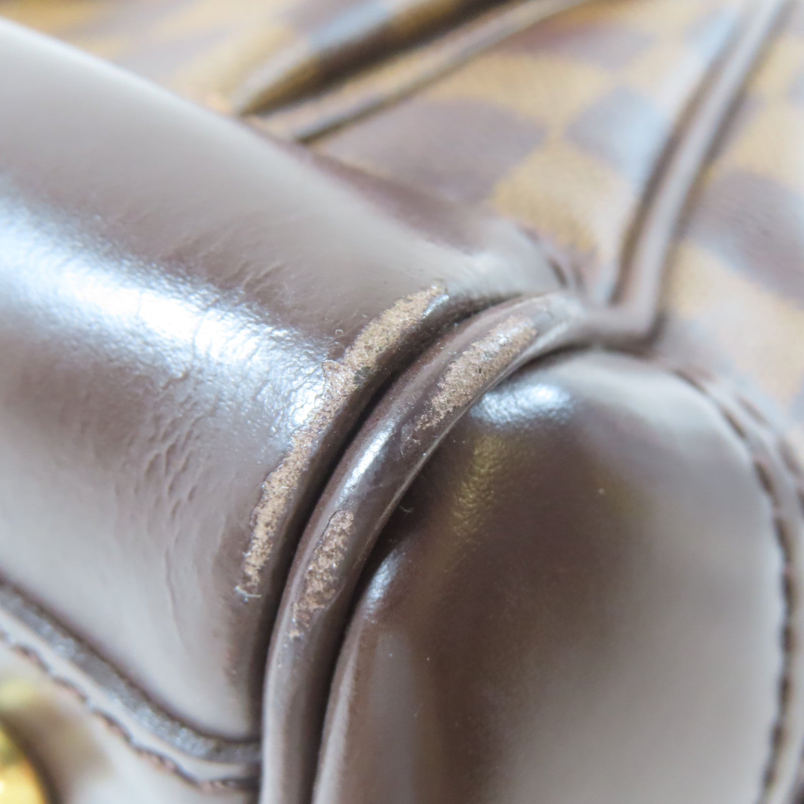 LOUIS VUITTON 【激減優惠】Damier Ebene Knightsbridge金扣手挽袋啡色