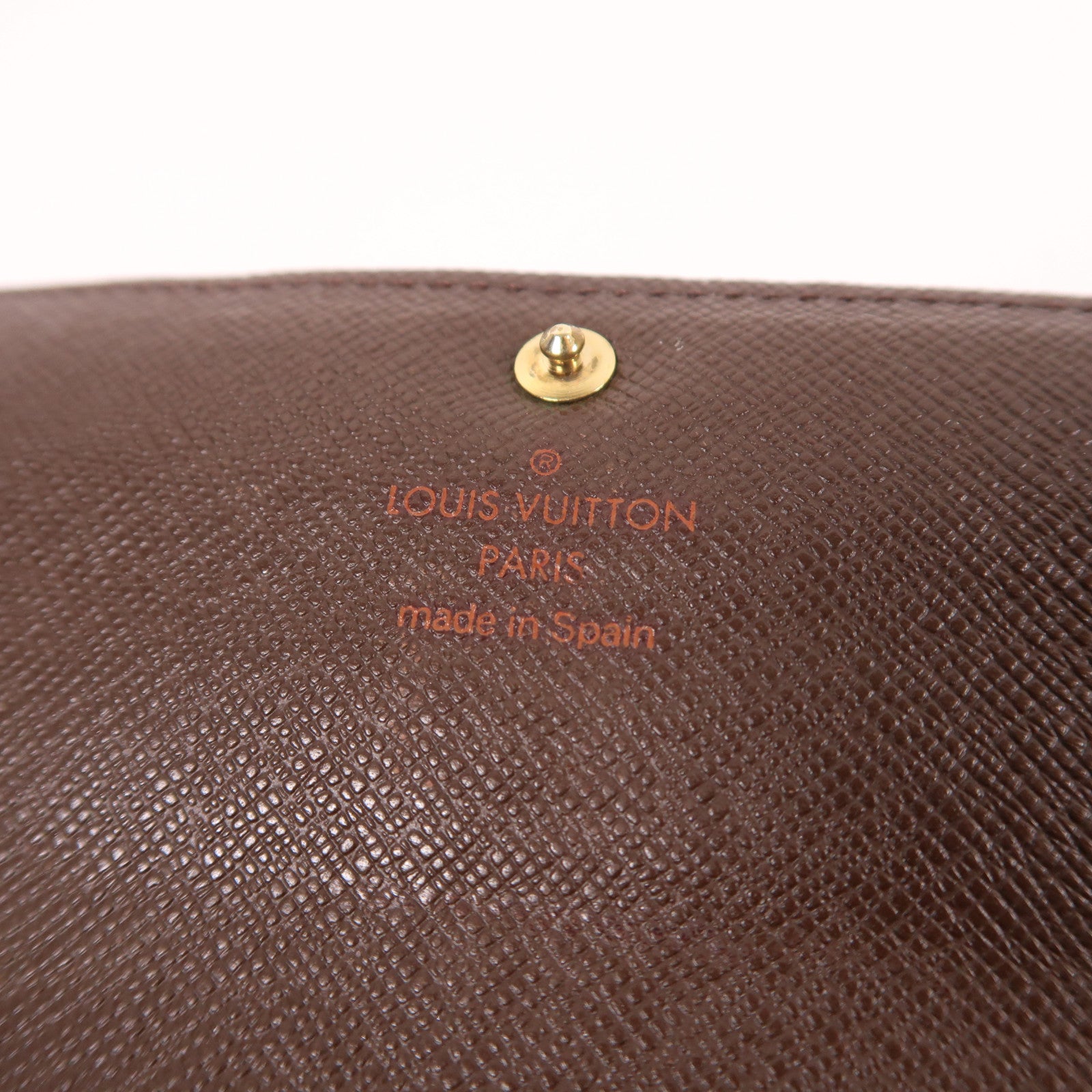 LOUIS VUITTON Damier Ebene Long Wallet金扣長錢包啡色