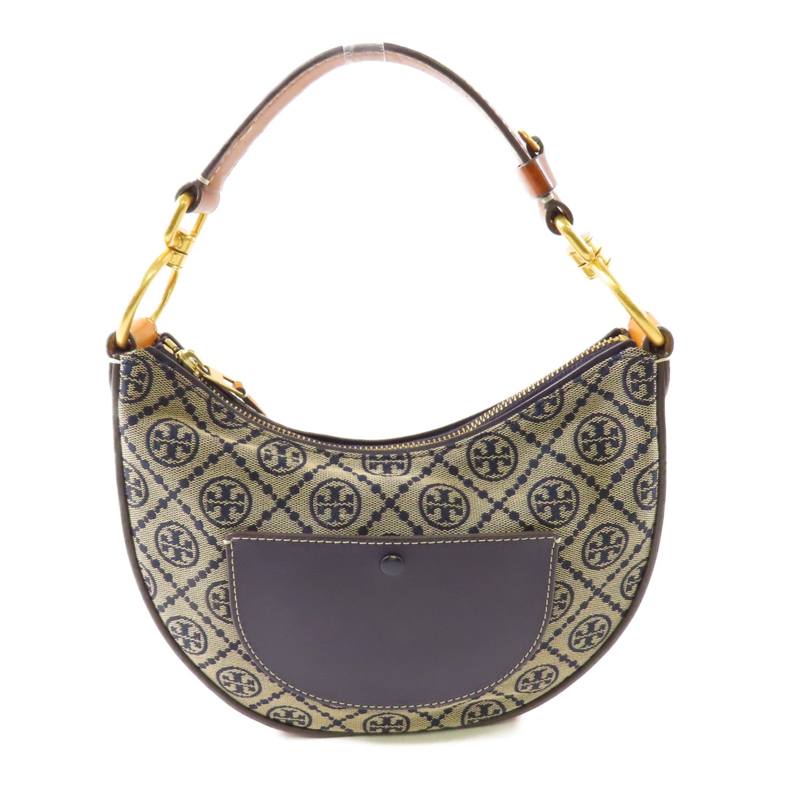 Tory Burch 帆布Shoulder Bag金扣手挽肩背兩用袋