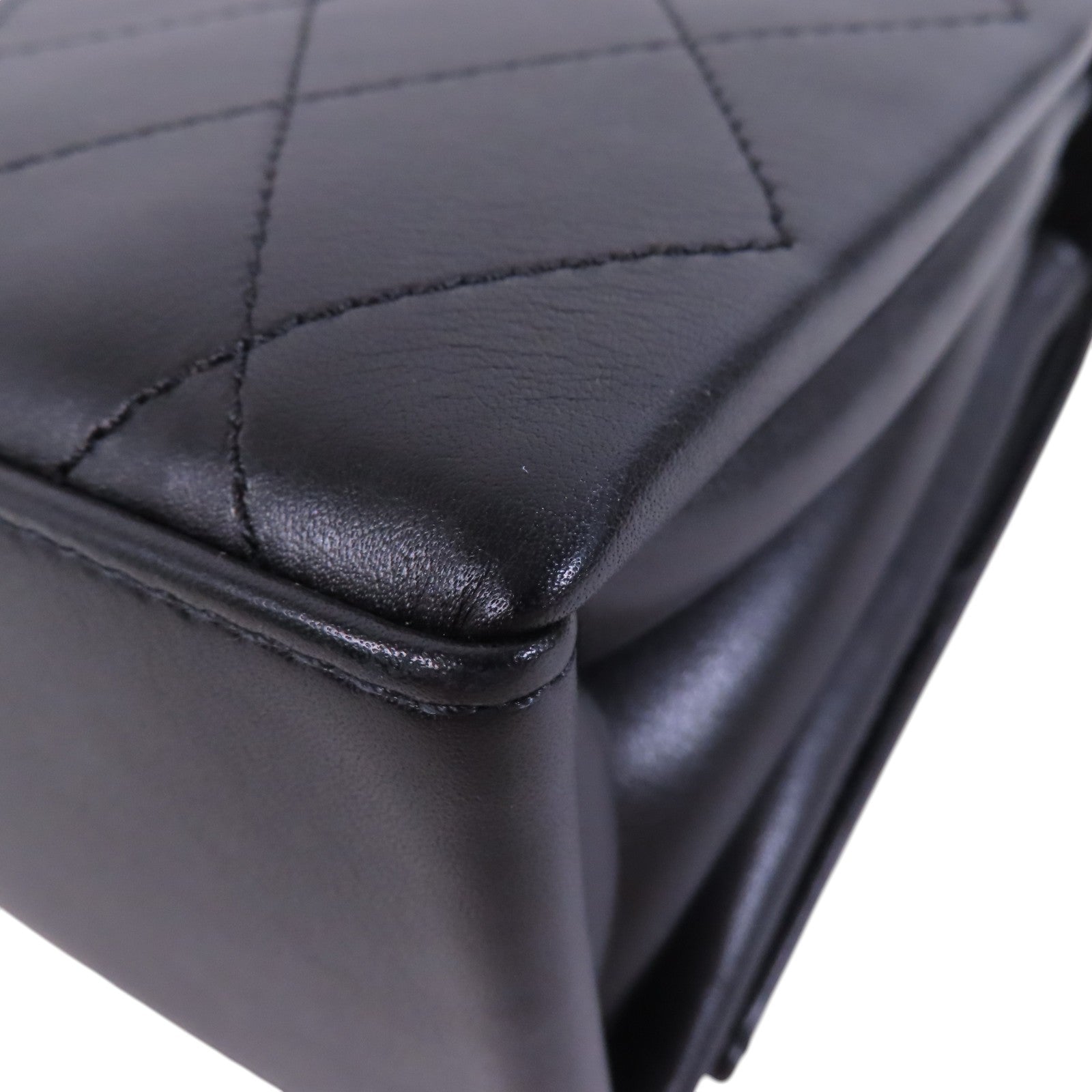 CHANEL 牛皮皮革Chain Shoulder Bag金扣鏈帶肩背袋