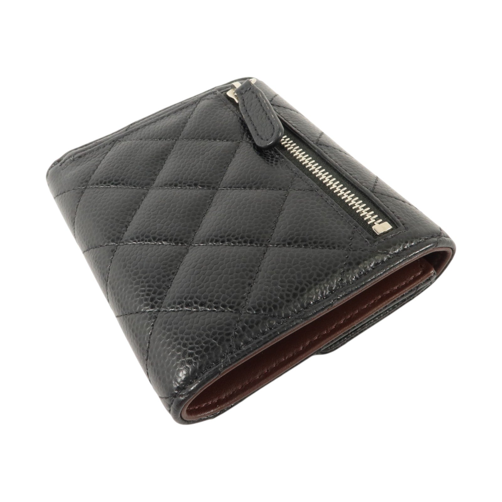 CHANEL 牛皮皮革Classic Small Flap Wallet銀扣錢包