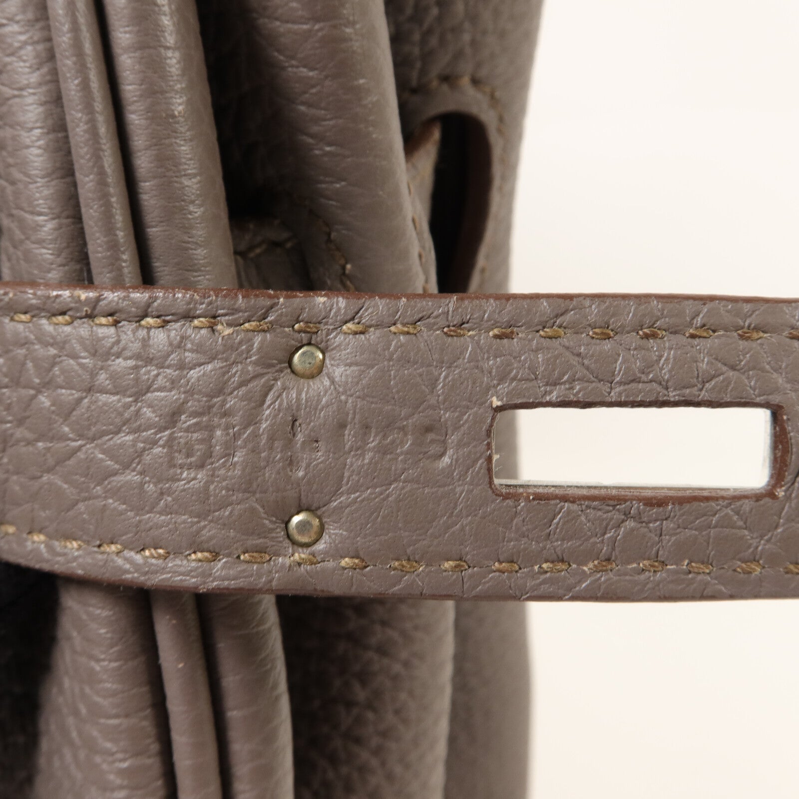 HERMES Togo皮革Birkin 30手挽袋Etain