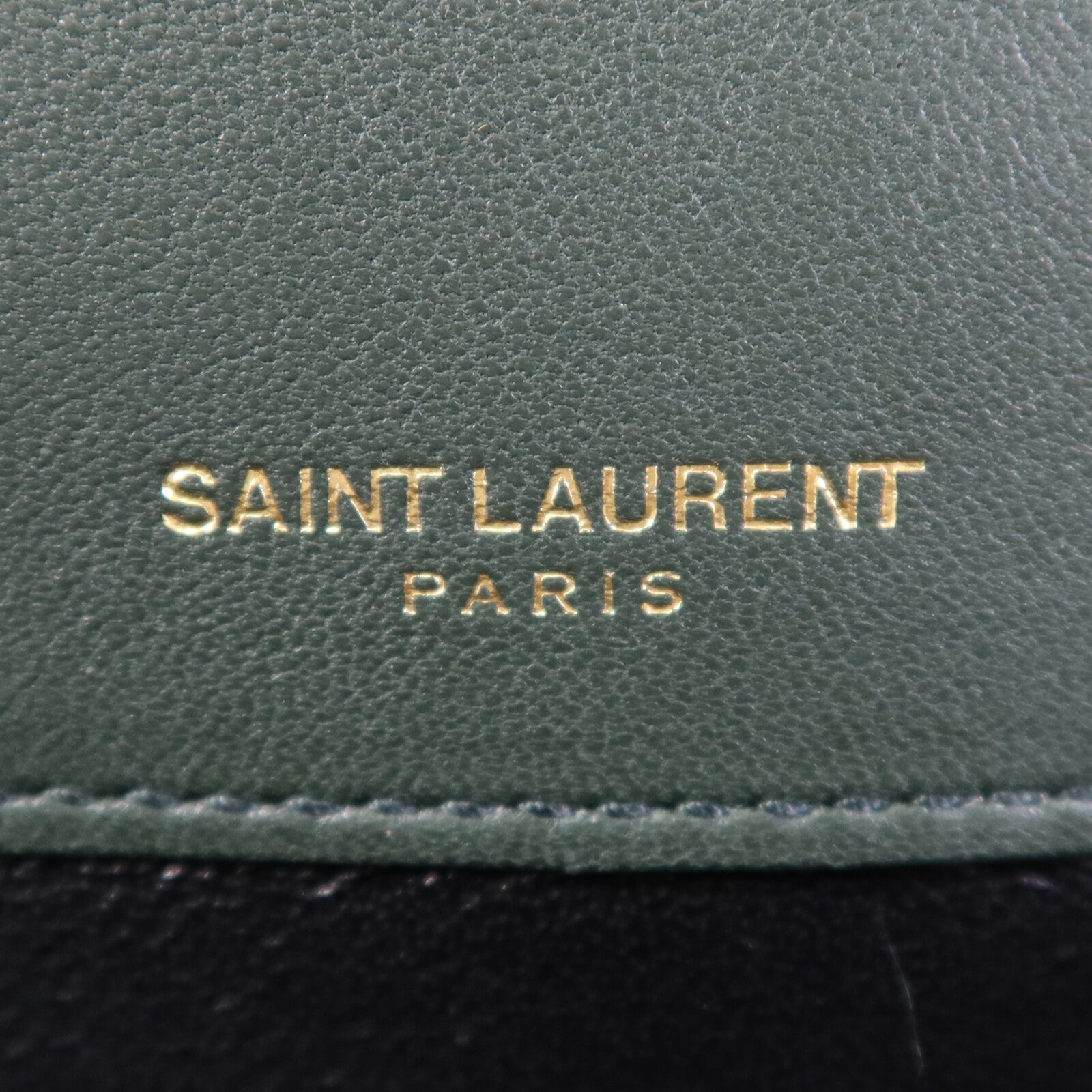 YVES SAINT LAURENT 羊皮皮革Vicky金扣鏈帶肩背袋