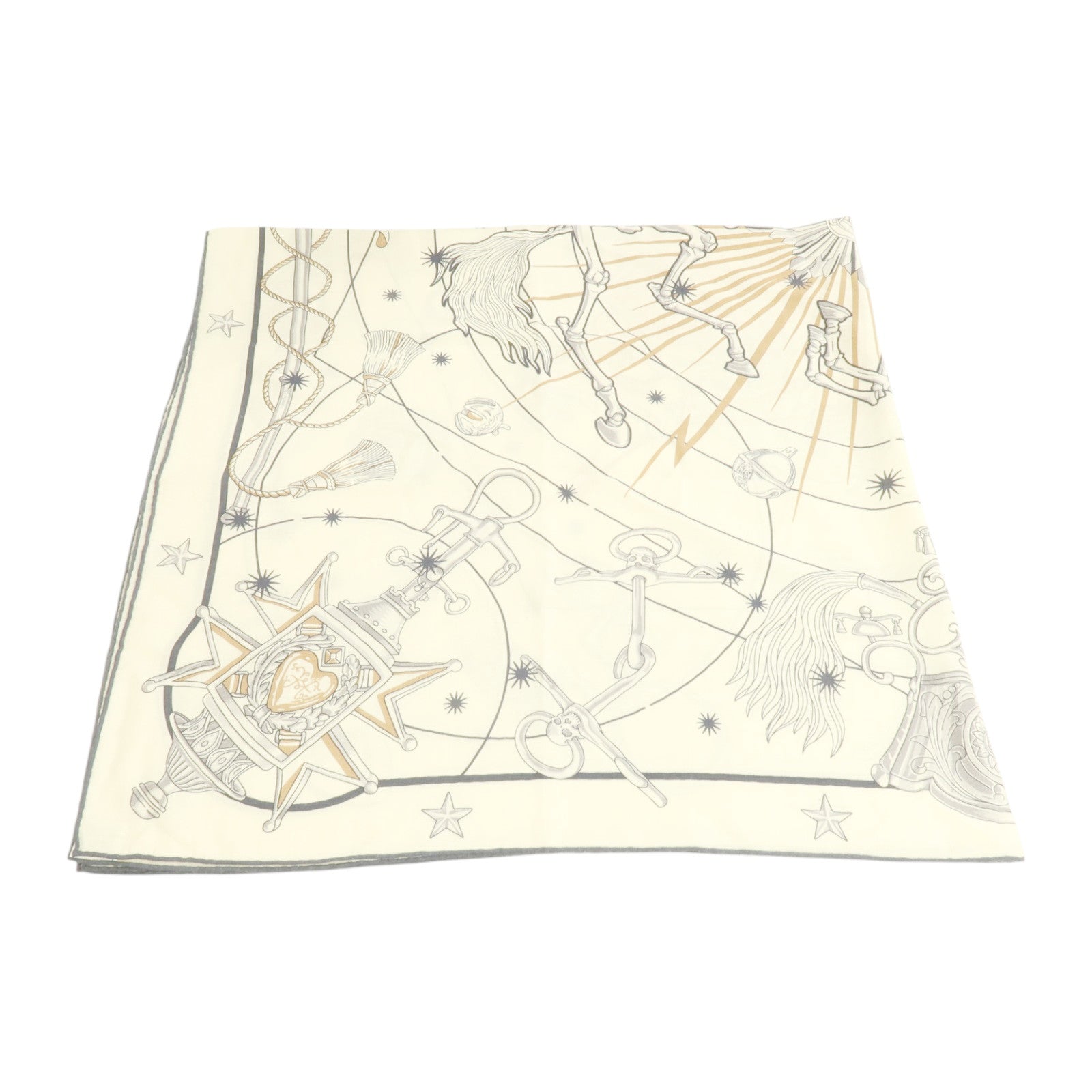 HERMES 羊絨/絲質Scarf 140x140cm絲巾