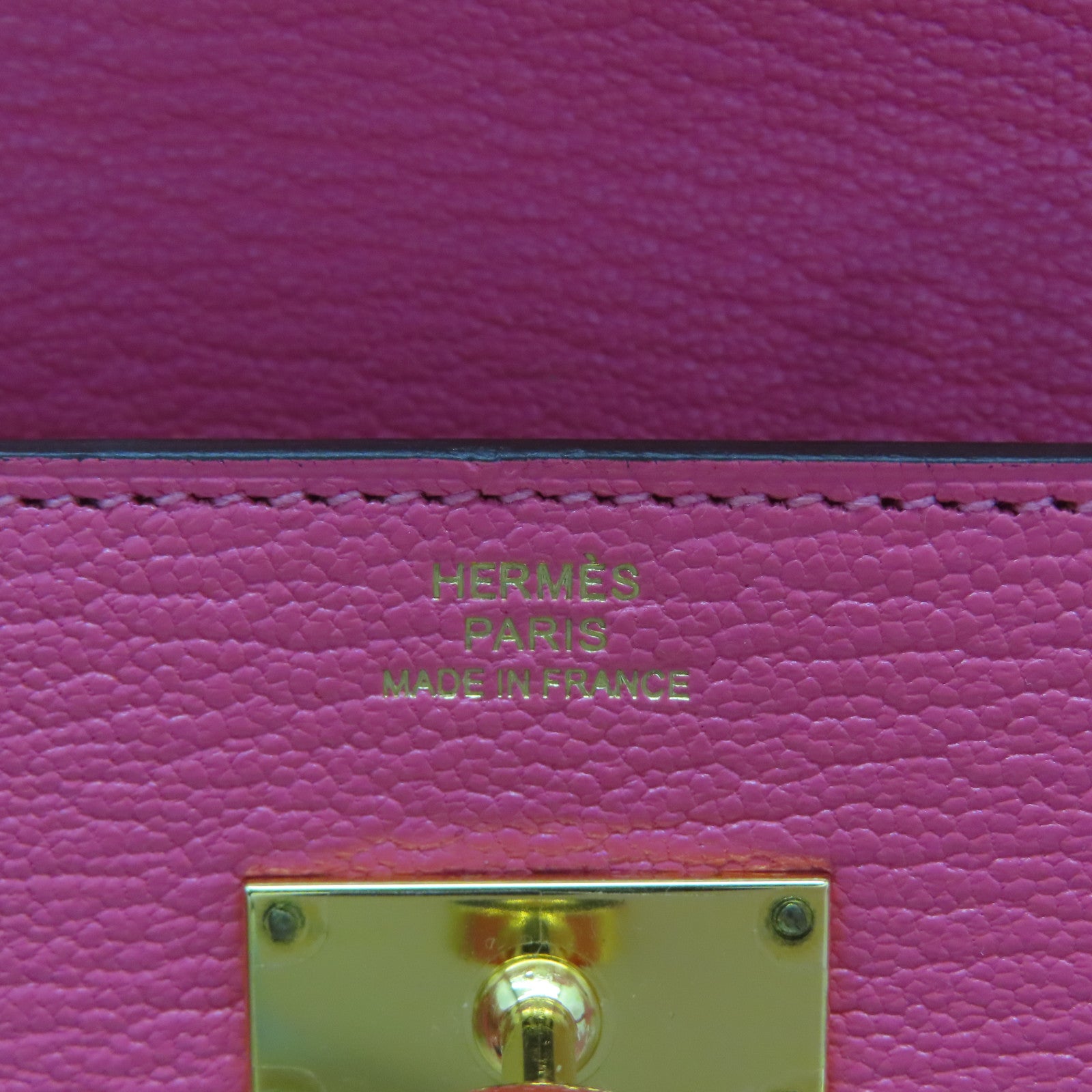 HERMES 【激減優惠】Chevre皮革Kelly Wallet金扣長錢包糖果紅色