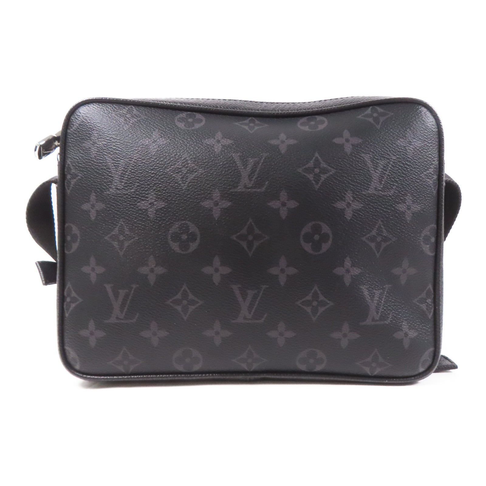 LOUIS VUITTON Monogram Eclipse/Taiga Outdoor Messenger銀扣肩背袋