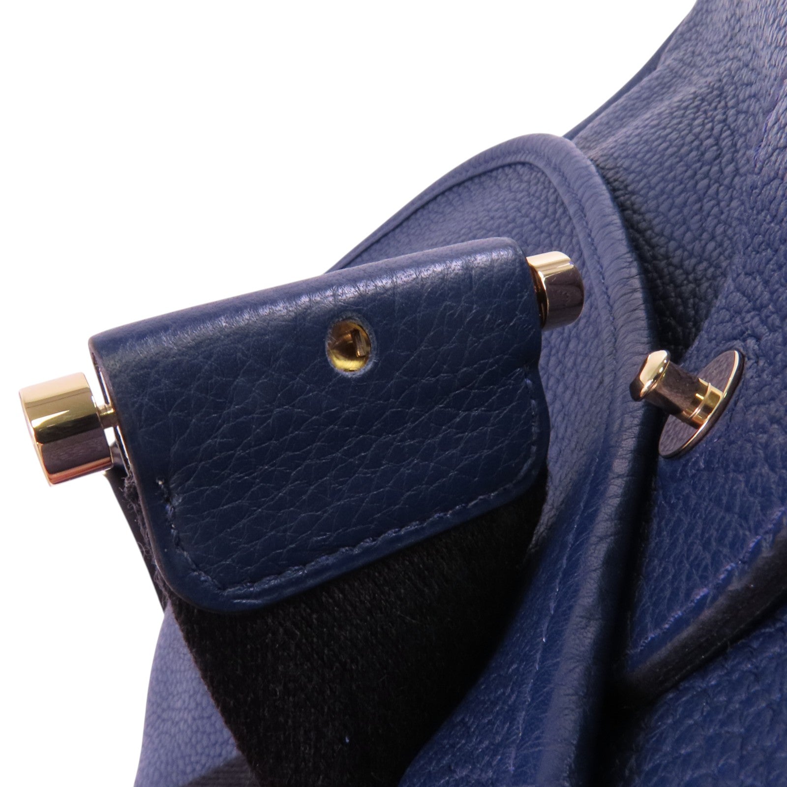 HERMES Clemence皮革Bourlingue Bag金扣肩背袋