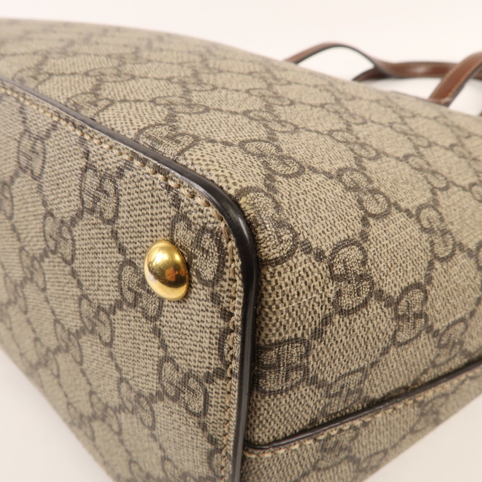 GUCCI 塗層帆布Tote Bag金扣手挽袋