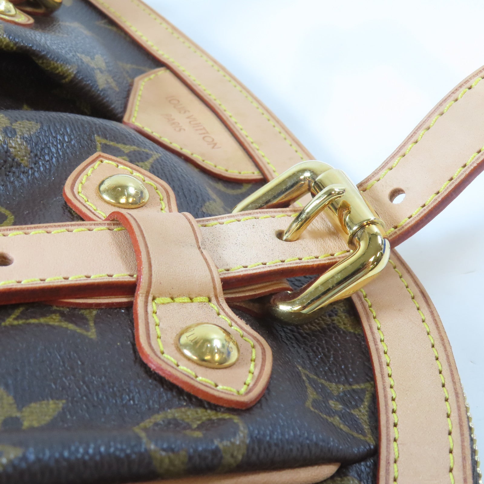 LOUIS VUITTON Monogram Tivoli GM金扣肩背袋啡色