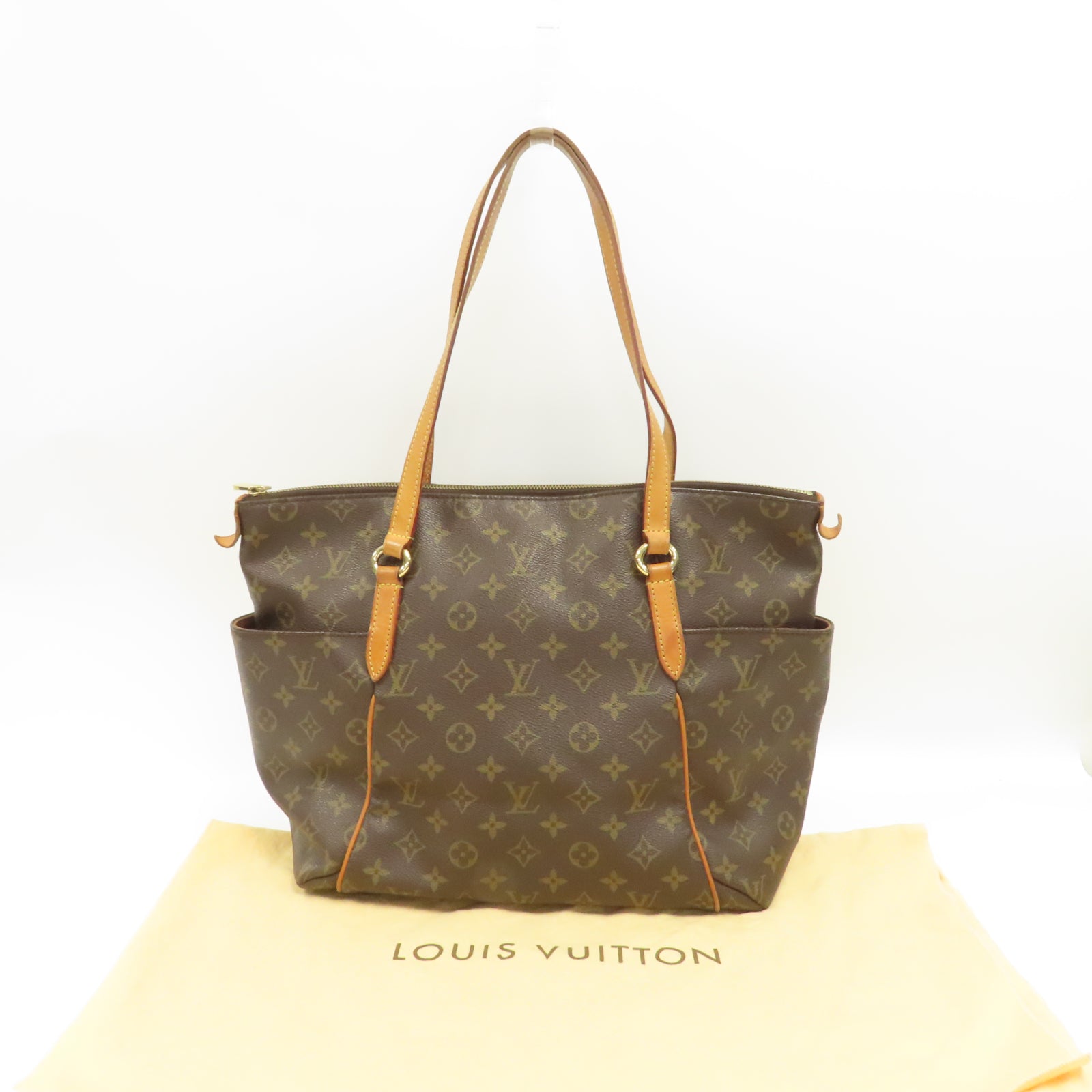 LOUIS VUITTON Monogram Totally MM金扣肩背袋啡色