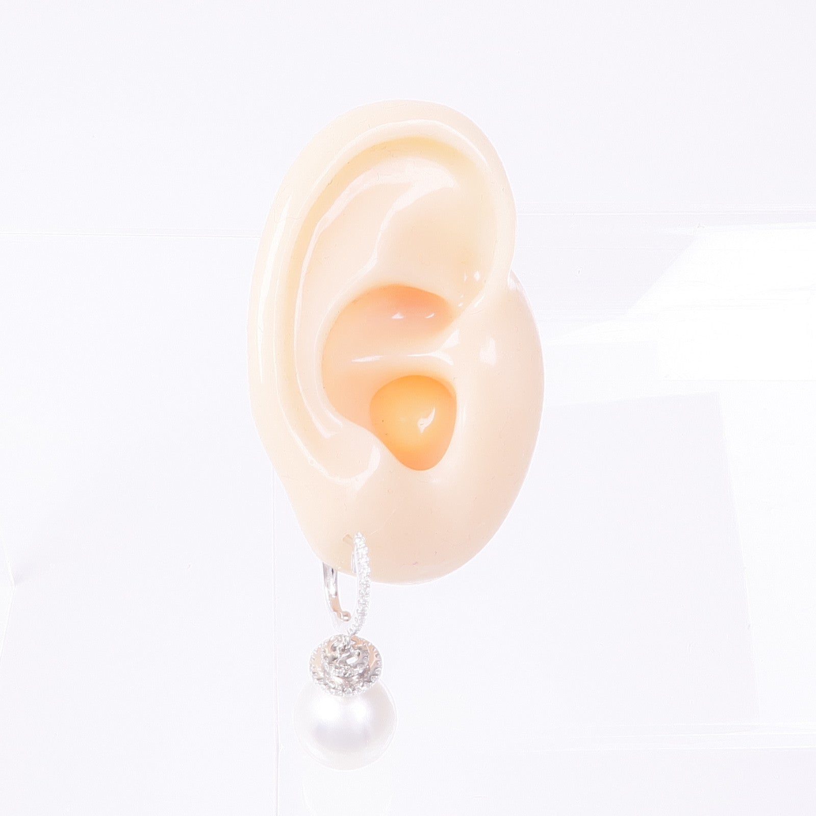 JEWELRY 18K白金Pearl Earrings珍珠/鑽石耳環
