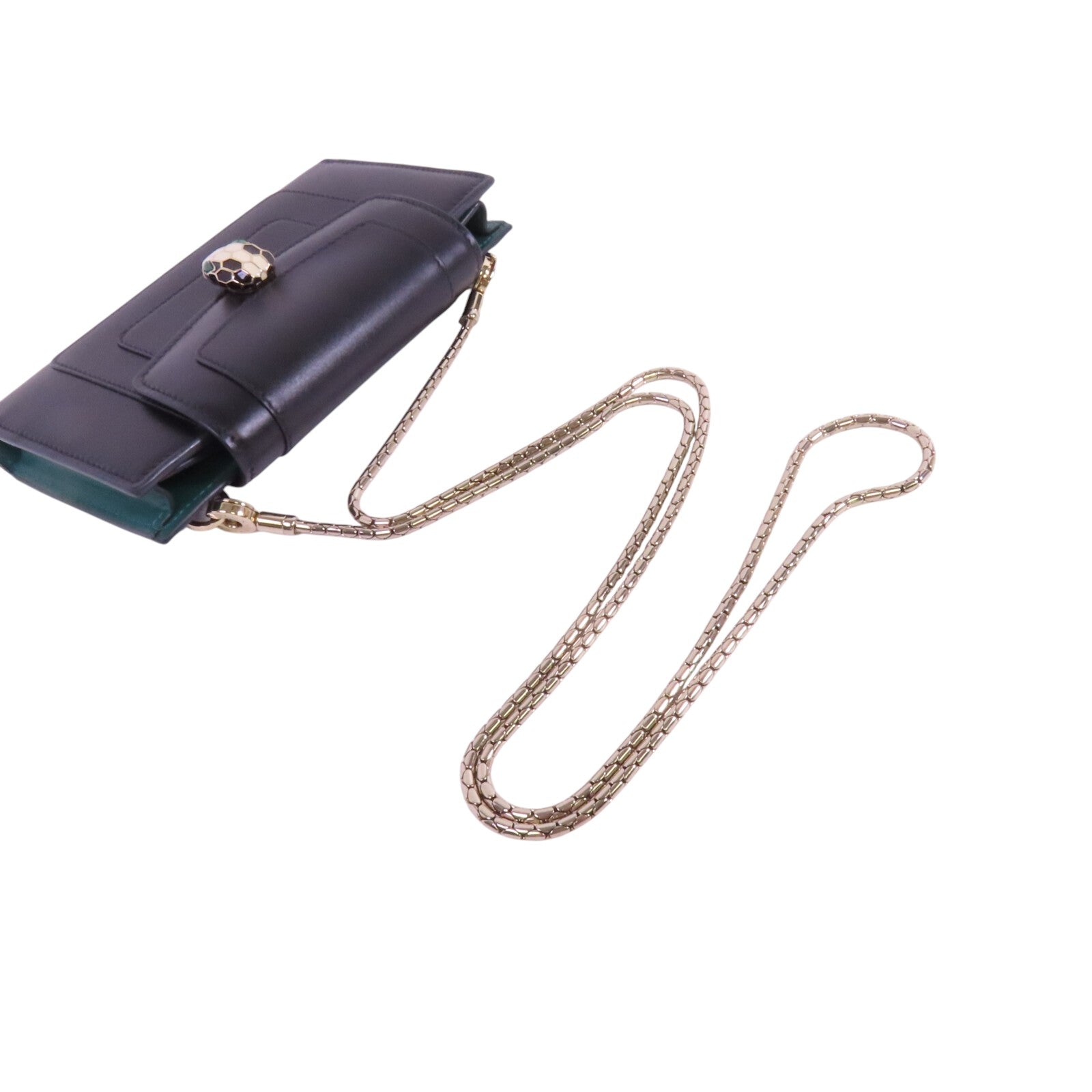 BVLGARI 牛皮皮革Chain Shoulder Bag金扣鏈帶肩背袋