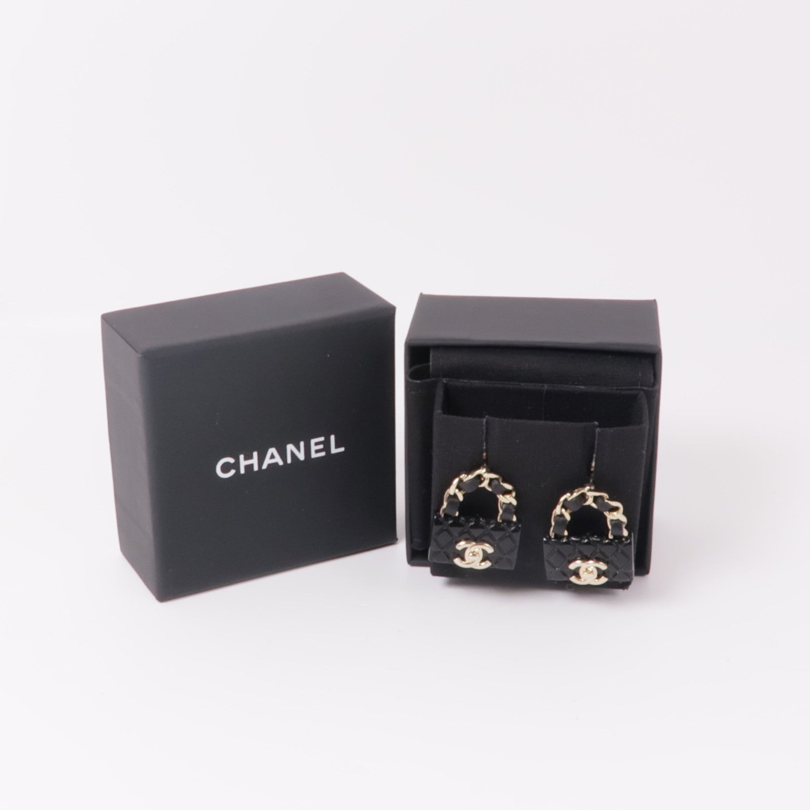CHANEL 皮革/PVC/金屬Earrings耳環