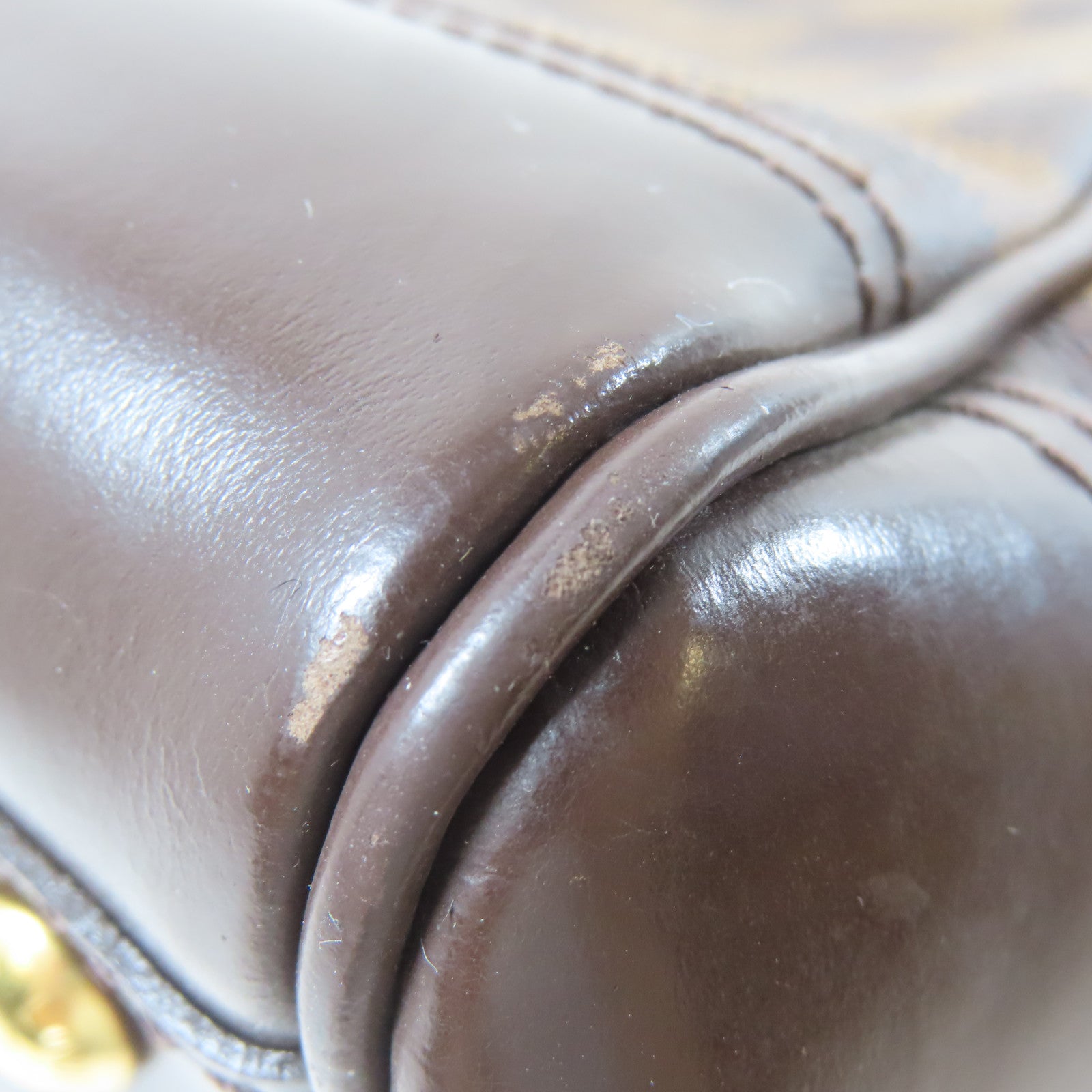 LOUIS VUITTON 【激減優惠】Damier Ebene Knightsbridge金扣手挽袋啡色