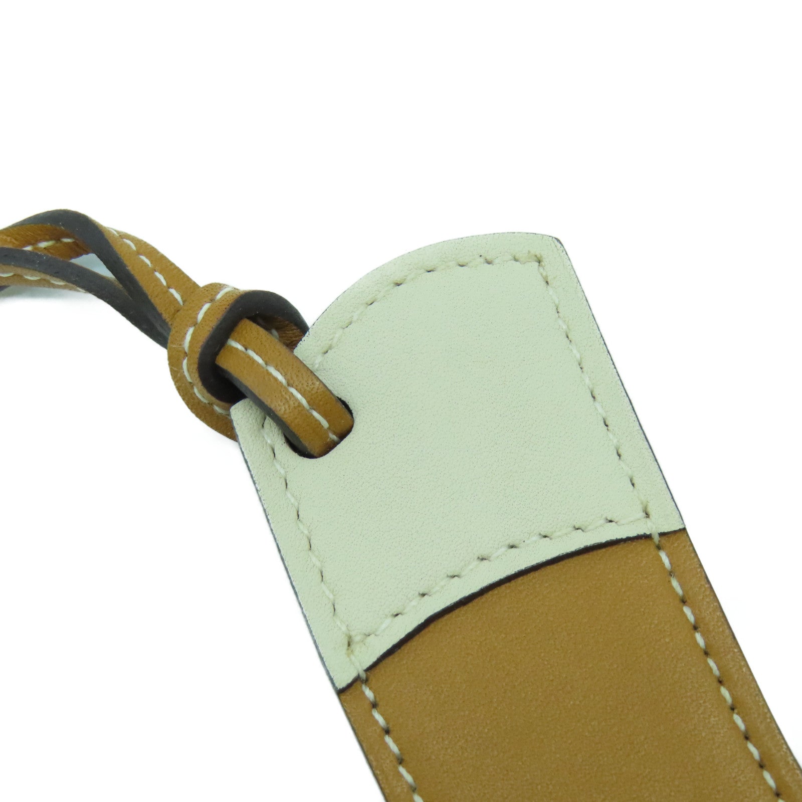 HERMES 【激減優惠】Swift皮革Paddock Boot Charm掛飾啡色/米色