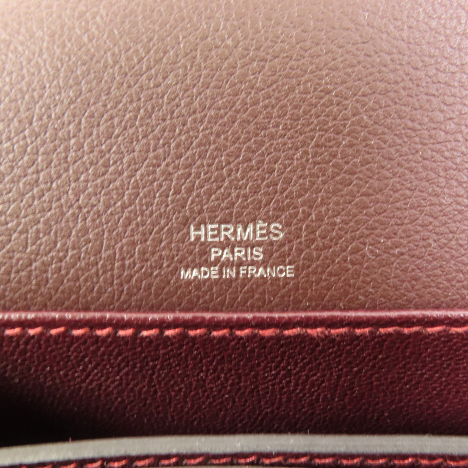 HERMES Evercolor皮革Mini Roulis銀扣肩背袋Rouge Sellier/Bleu Saphir
