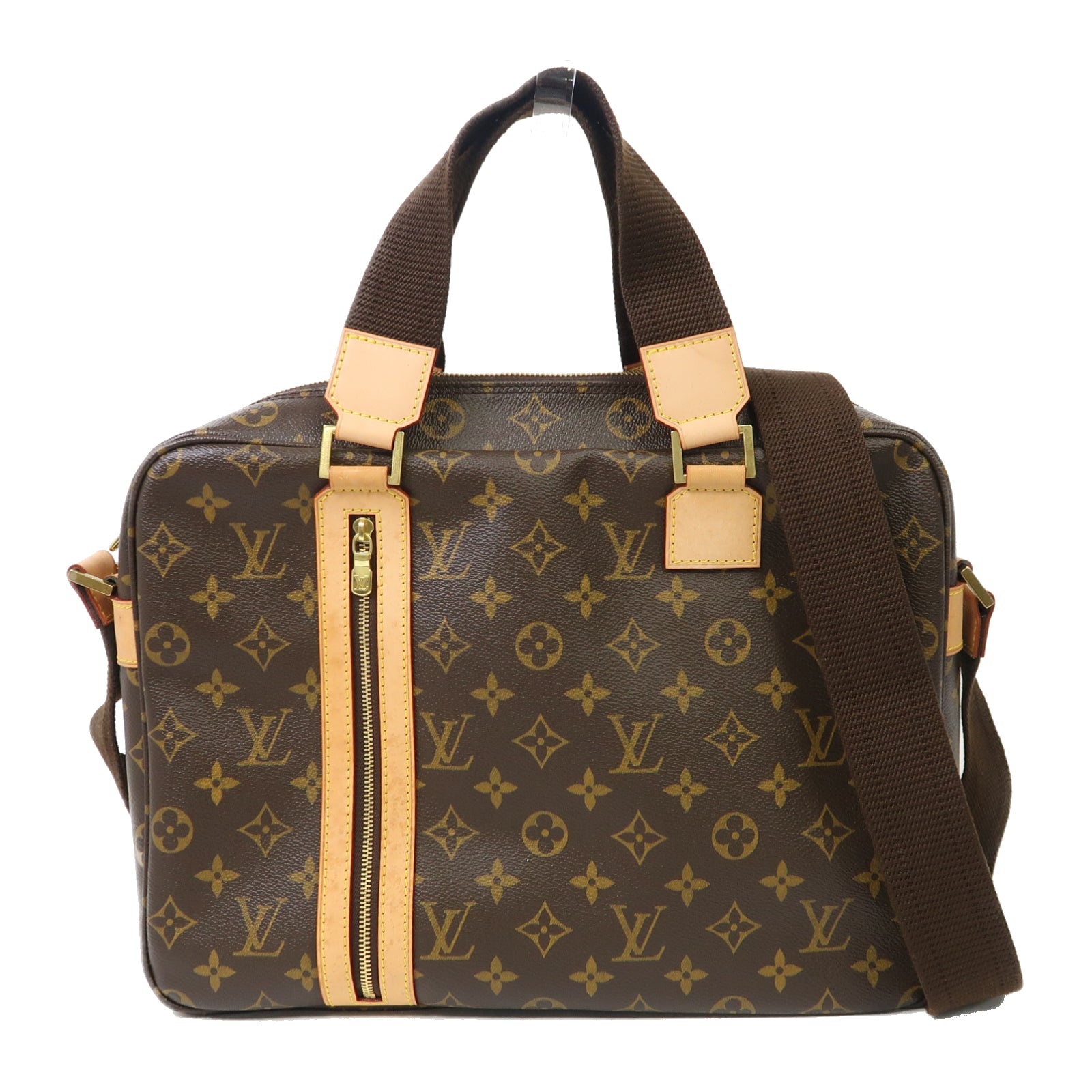 LOUIS VUITTON Monogram Sac Bosphore金扣手挽肩背兩用袋啡色