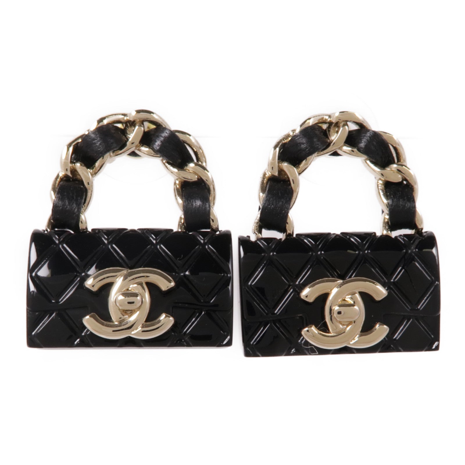 CHANEL 皮革/PVC/金屬Earrings耳環