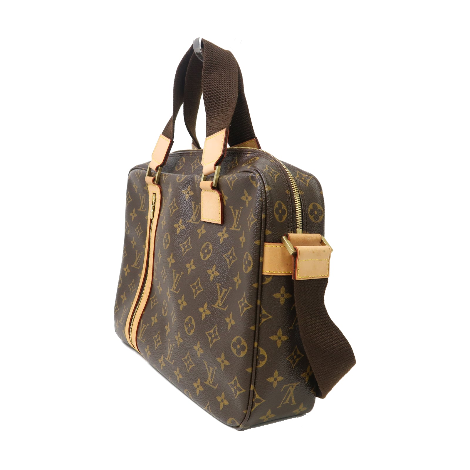 LOUIS VUITTON Monogram Sac Bosphore金扣手挽肩背兩用袋啡色