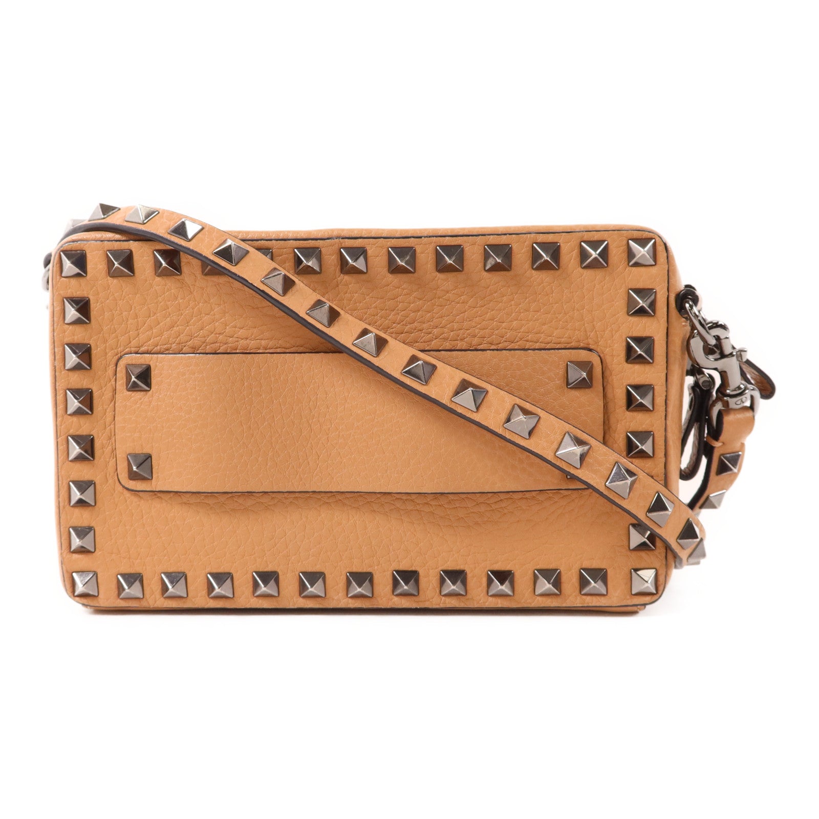 Valentino 牛皮皮革Rockstud Shoulder Bag手拿肩背兩用袋
