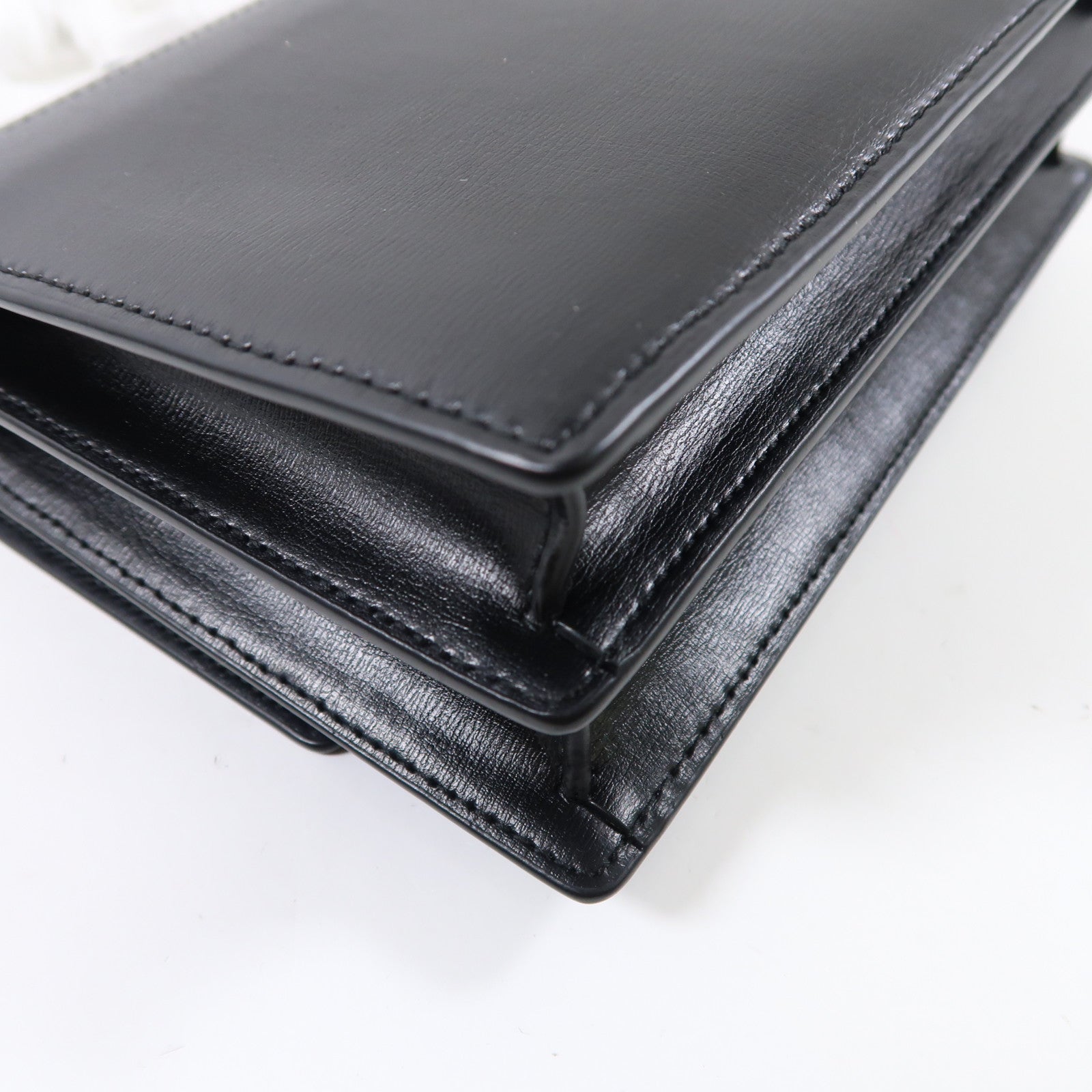 SAINT LAURENT 牛皮皮革Sunset Medium銀扣鏈帶肩背袋