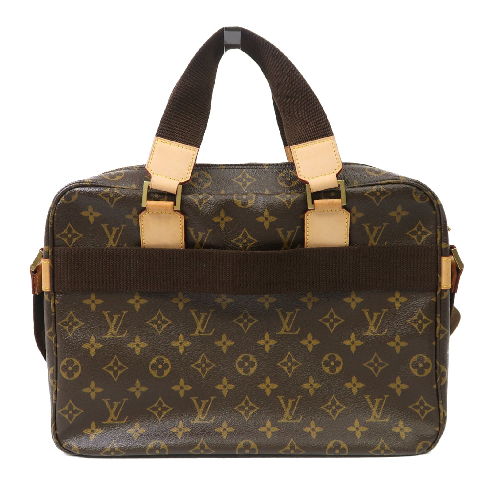 LOUIS VUITTON Monogram Sac Bosphore金扣手挽肩背兩用袋啡色